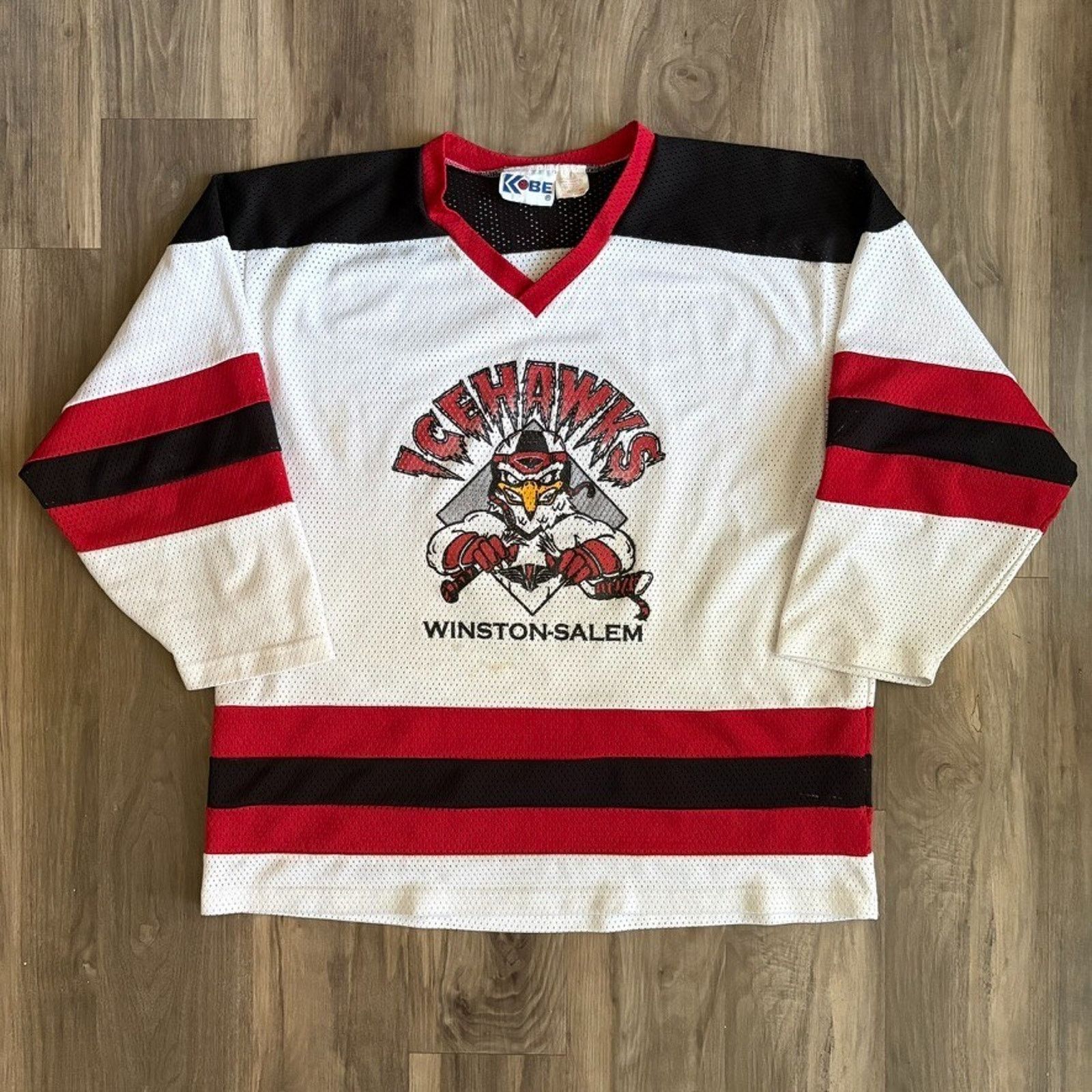 Vintage Vintage Winston Salem Icehawks Hockey Jersey Mens Size XL Size US XL / EU 56 / 4 - 1 Thumbnail