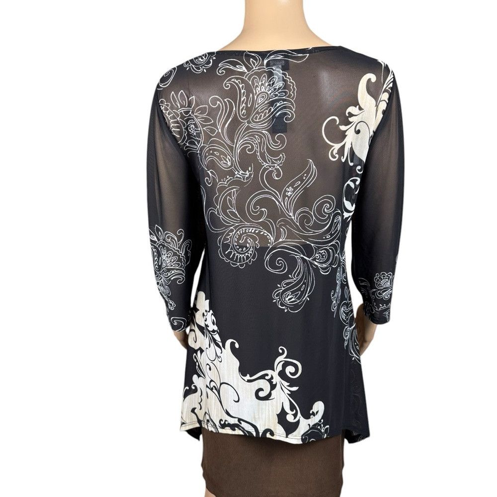 Chicos New Chico's Travelers 3/4 Sleeve Tunic Size 0 US S Size S / US 4 / IT 40 - 5 Thumbnail