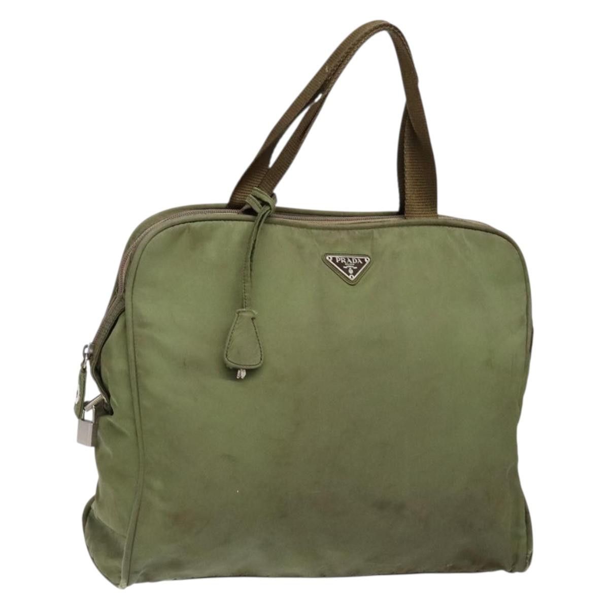 Prada PRADA Hand Bag Nylon Green Silver Size ONE SIZE - 1 Thumbnail