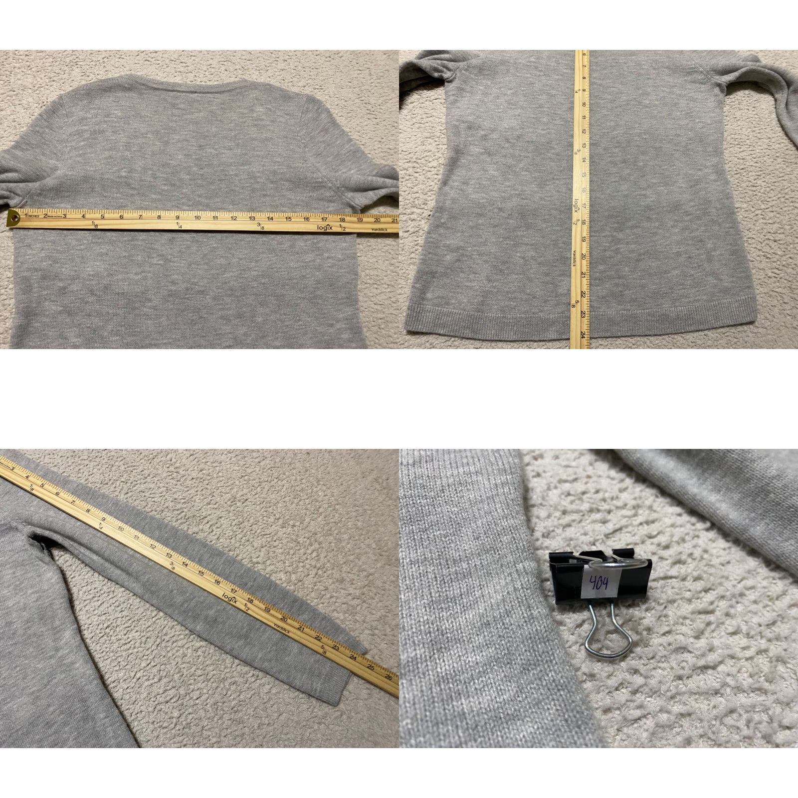Talbots Talbots Womens Sweater Gray Striped Wool Blend Round Neck Long Sleeve Pullover M Regular Knit Casual Work Travel Size M / US 6-8 / IT 42-44 - 8 Thumbnail