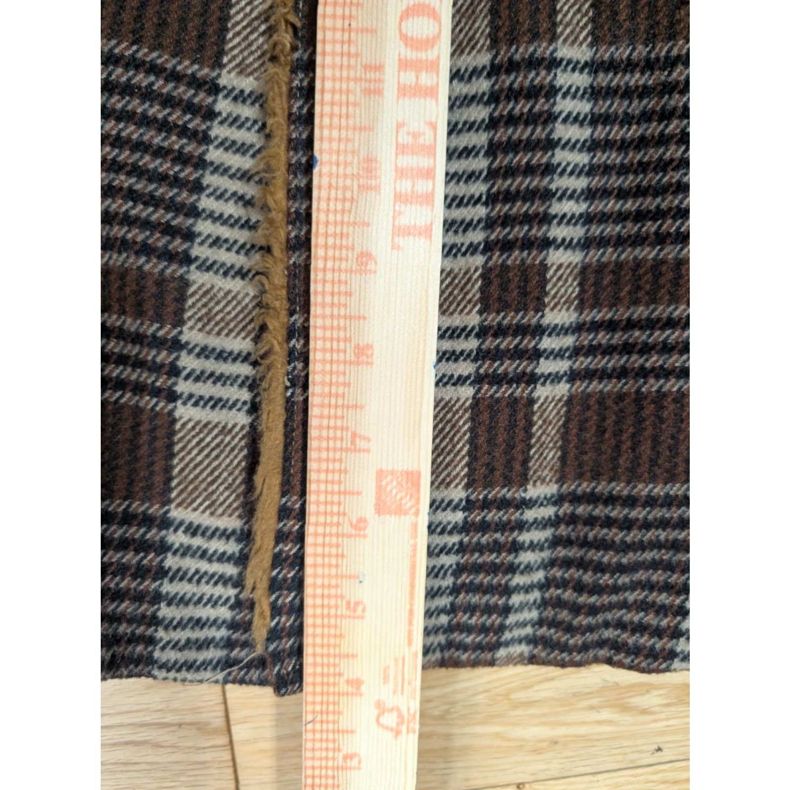 Vintage VINTAGE 70s Plaid Coat Gingham Road Boho Faux Fur Brown Suede L/XL Womens Coat Size L / US 10 / IT 46 - 2 Thumbnail