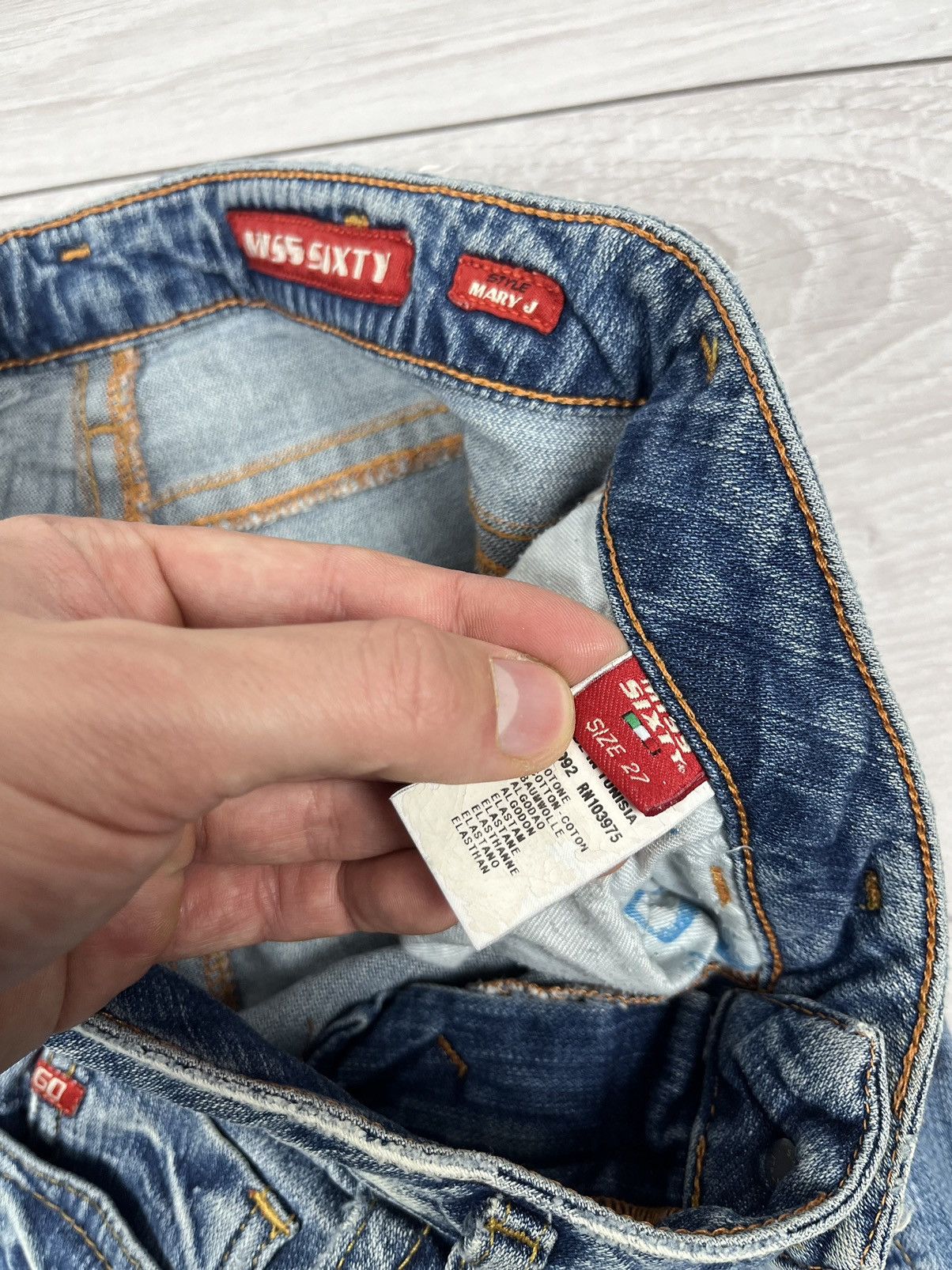 Miss Sixty Miss Sixty Y2K Blue Denim Washed Flared Jeans Denim Pants 27 Size 27" / US 4 / IT 40 - 10 Thumbnail