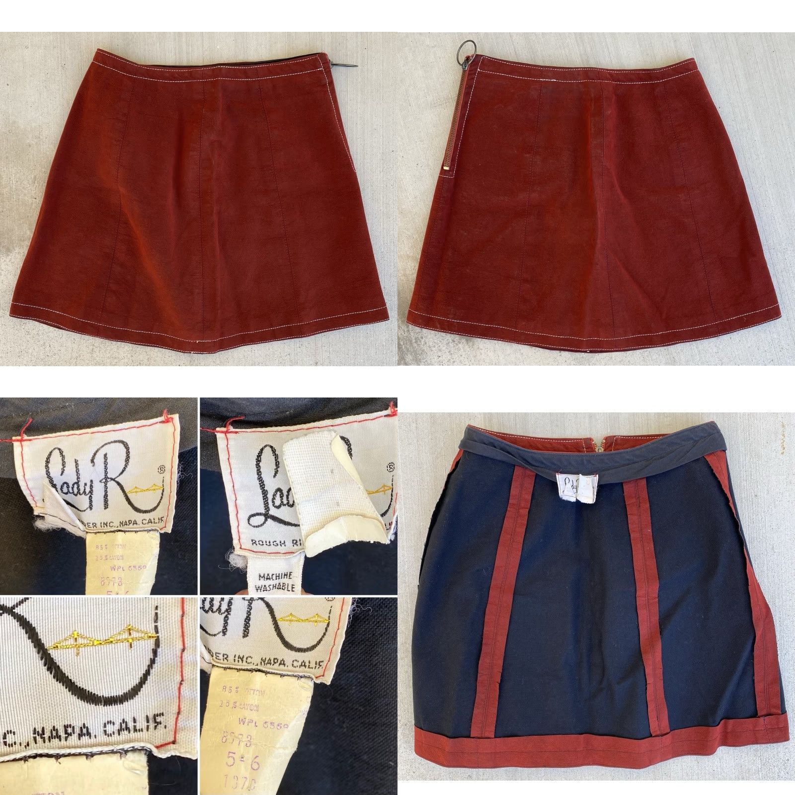 Vintage VINTAGE Rough Rider Napa Calif Mini Skirt Western Hippy Cowgirl Sz 5/6 Brown Cotton Blend 1970s Mens Womens Girls? Size 28" / US 6 / IT 42 - 9 Thumbnail