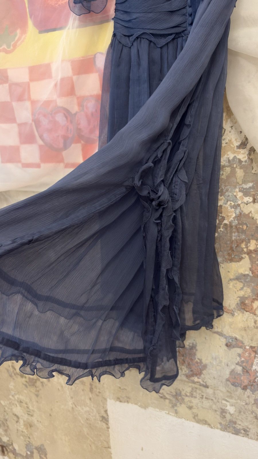 Fendi Fendi Blue Silk Chiffon Dress, size XS-S Size S / US 4 / IT 40 - 6 Thumbnail