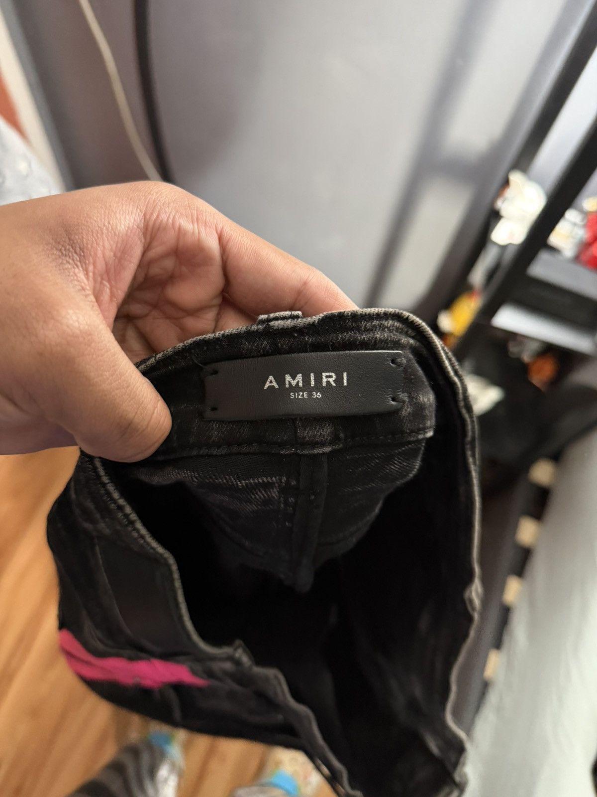 Amiri Amiri ‘Double Pink Stripe’ - Black Size US 36 / EU 52 - 4 Thumbnail