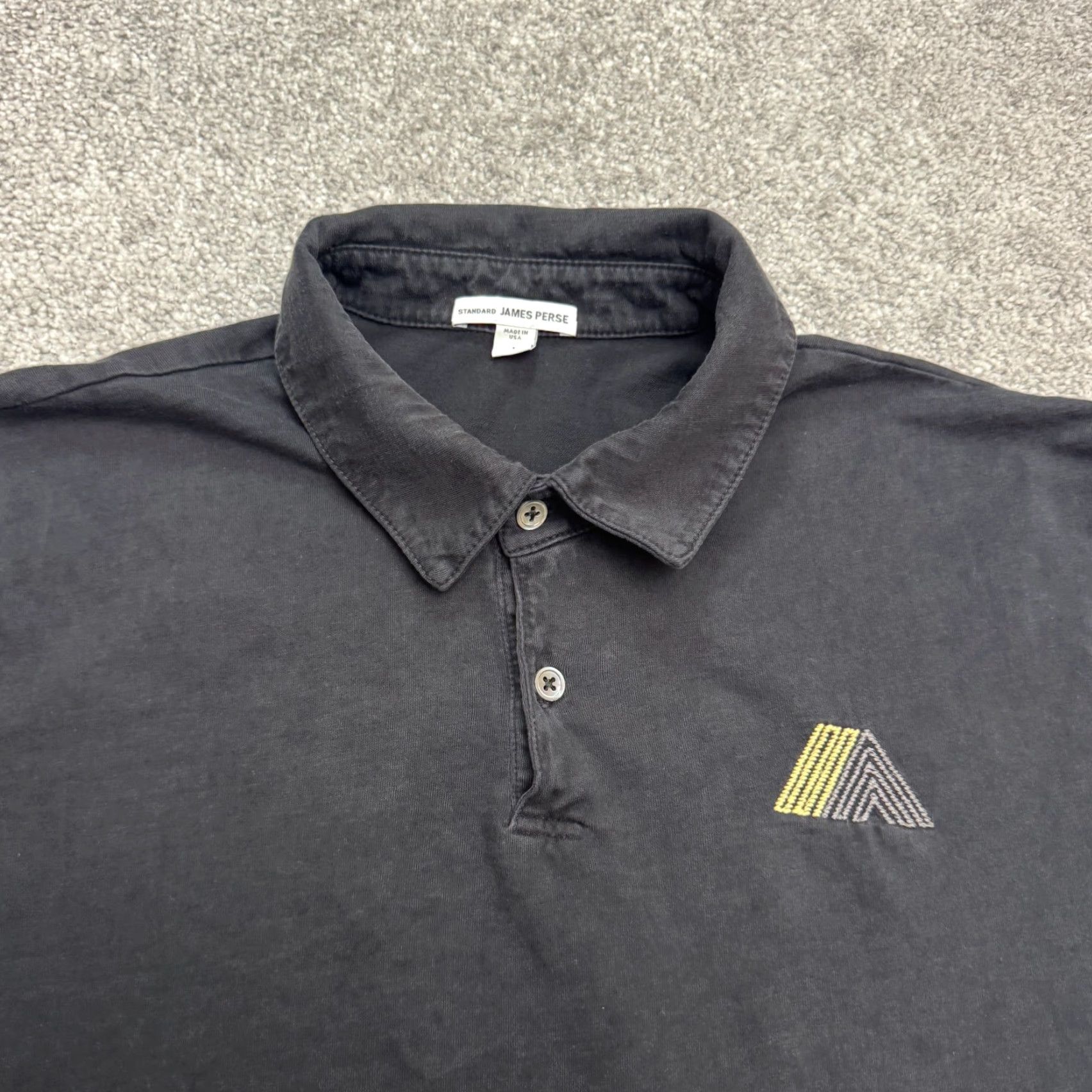 James Perse James Perse Polo Shirt Mens 1 Small Black Supima Cotton Short Sleeve Regular Fit Shirt Size US L / EU 52-54 / 3 - 3 Thumbnail