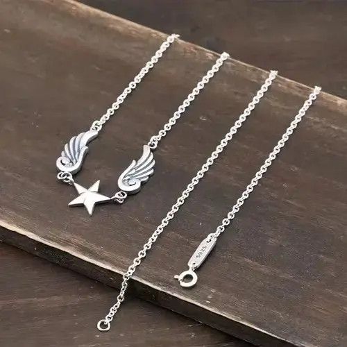 Jewelry Wings Necklace in Sterling Silver Size ONE SIZE - 2 Thumbnail