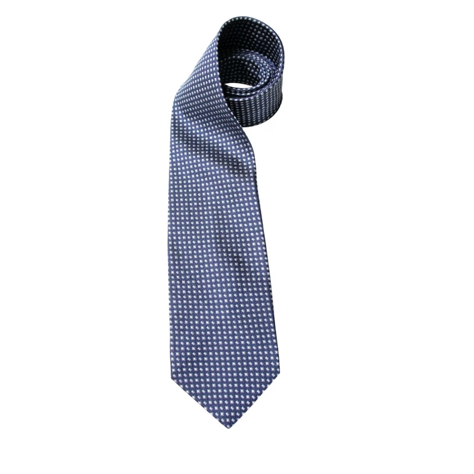 Vintage Amanda Silk Sovereign Tie Men One Size Classic Pointed Blue Patterned Size ONE SIZE - 2 Thumbnail