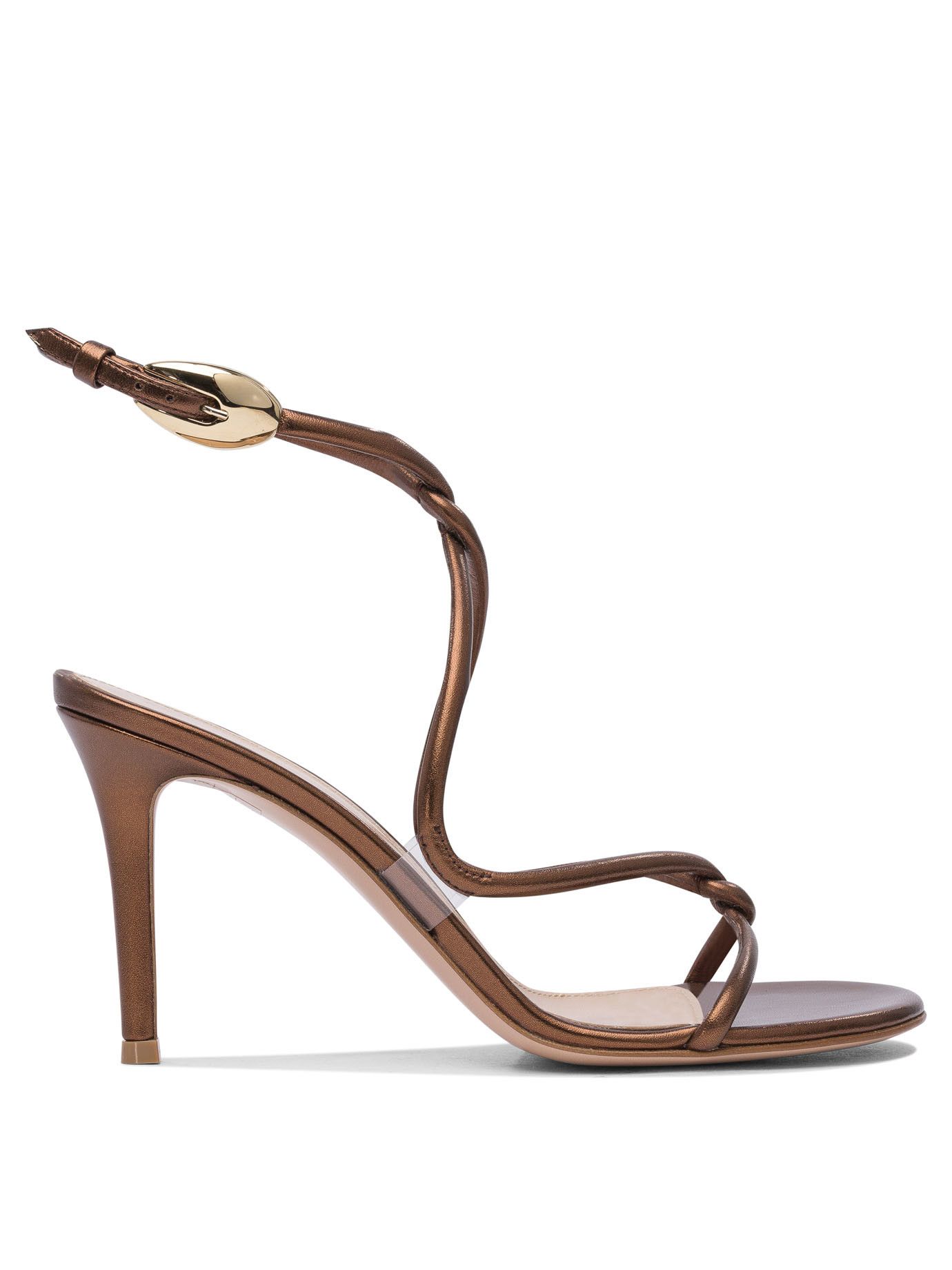 Gianvito Rossi Black Nappa Leather Lianne Sandals | Grailed