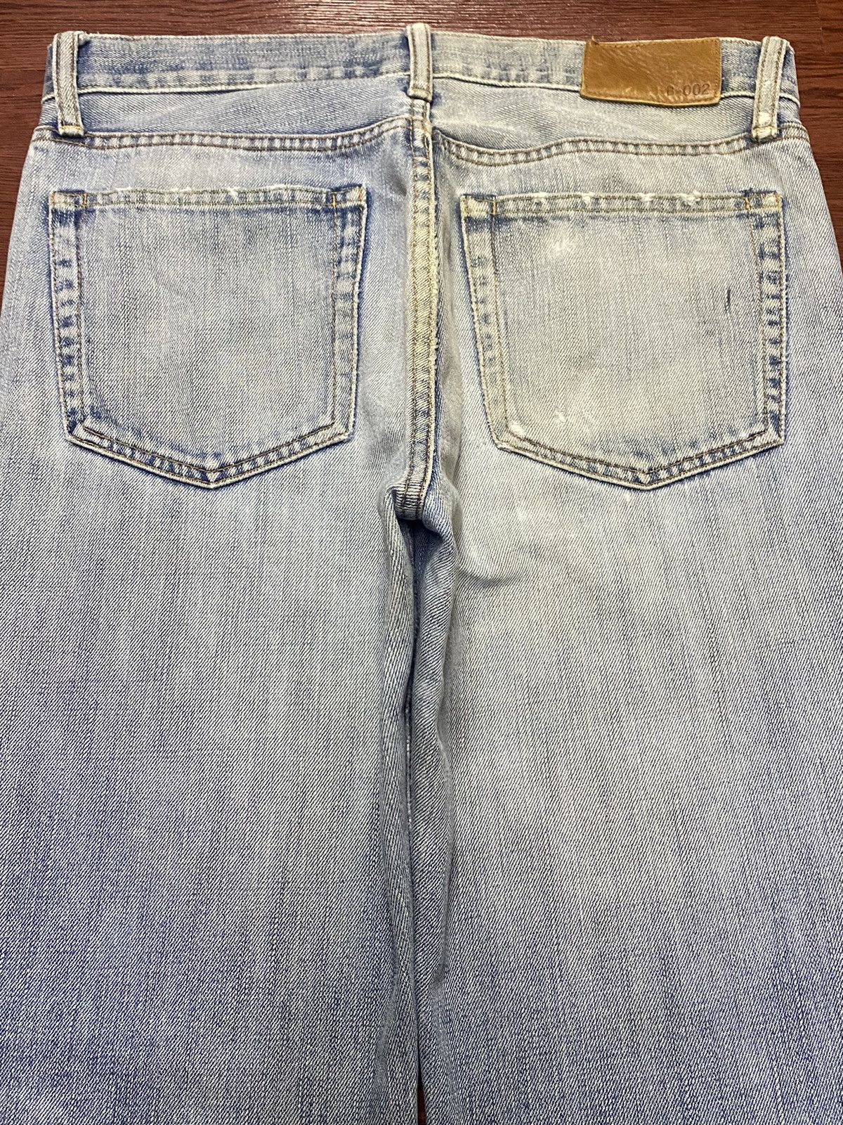 Japanese Brand Vintage Uniqlo Faded Wash Distressed Flare Style Jeans Size US 32 / EU 48 - 4 Thumbnail