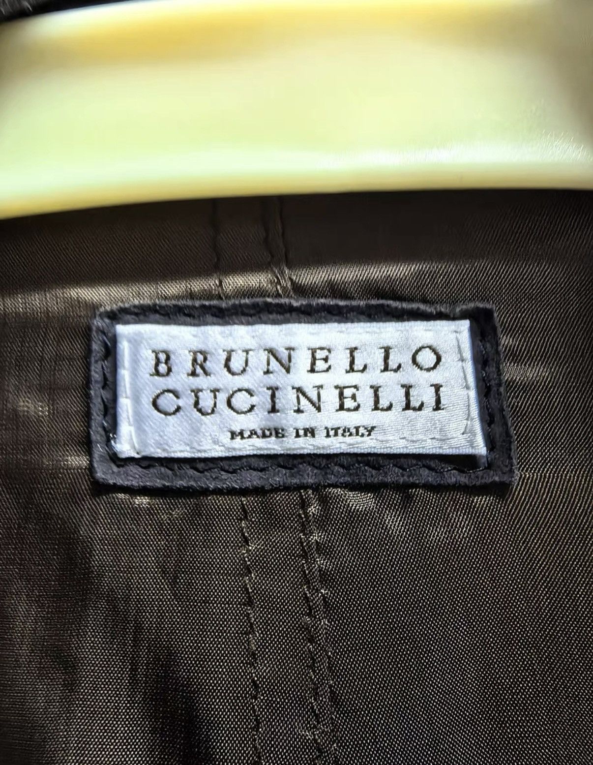 Brunello Cucinelli Brunello Cucinelli Men's Lavender-Gray Leather Jacket Size US L / EU 52-54 / 3 - 6 Thumbnail