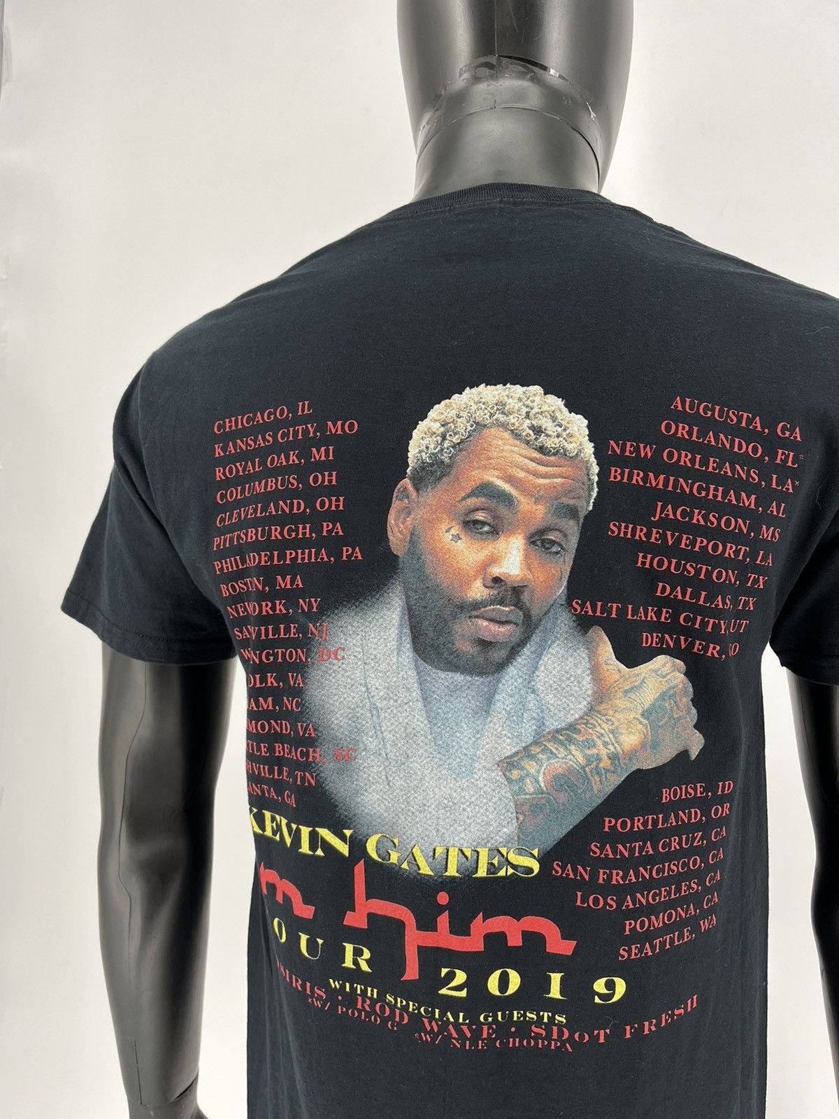 Band Tees Vintage Kevin Gates 2019 Tour Rap Tee Black Shirt Size M Size US M / EU 48-50 / 2 - 14 Thumbnail