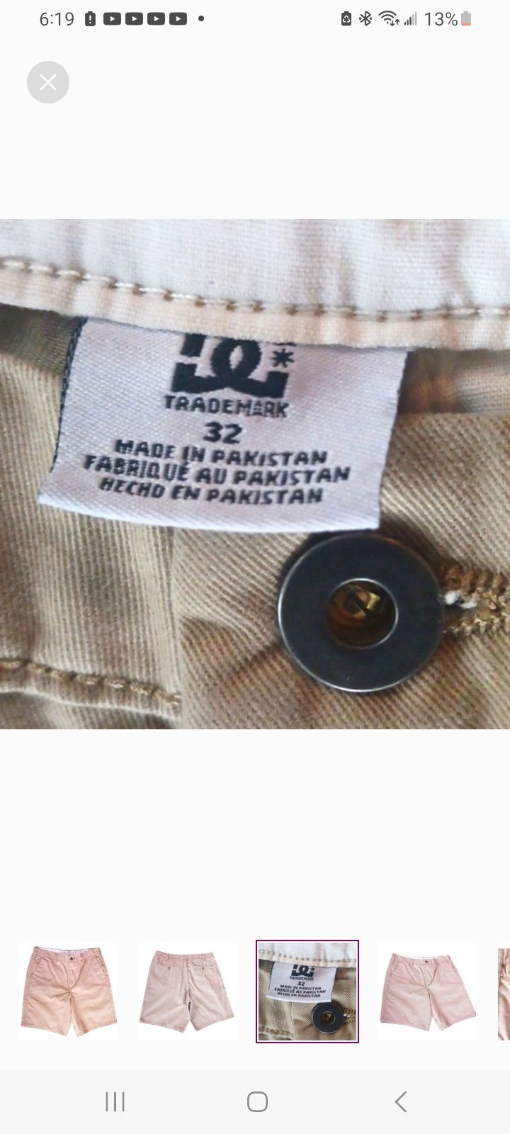 DC DC Men's Flat Front Casual Shorts Size US 32 / EU 48 - 3 Thumbnail
