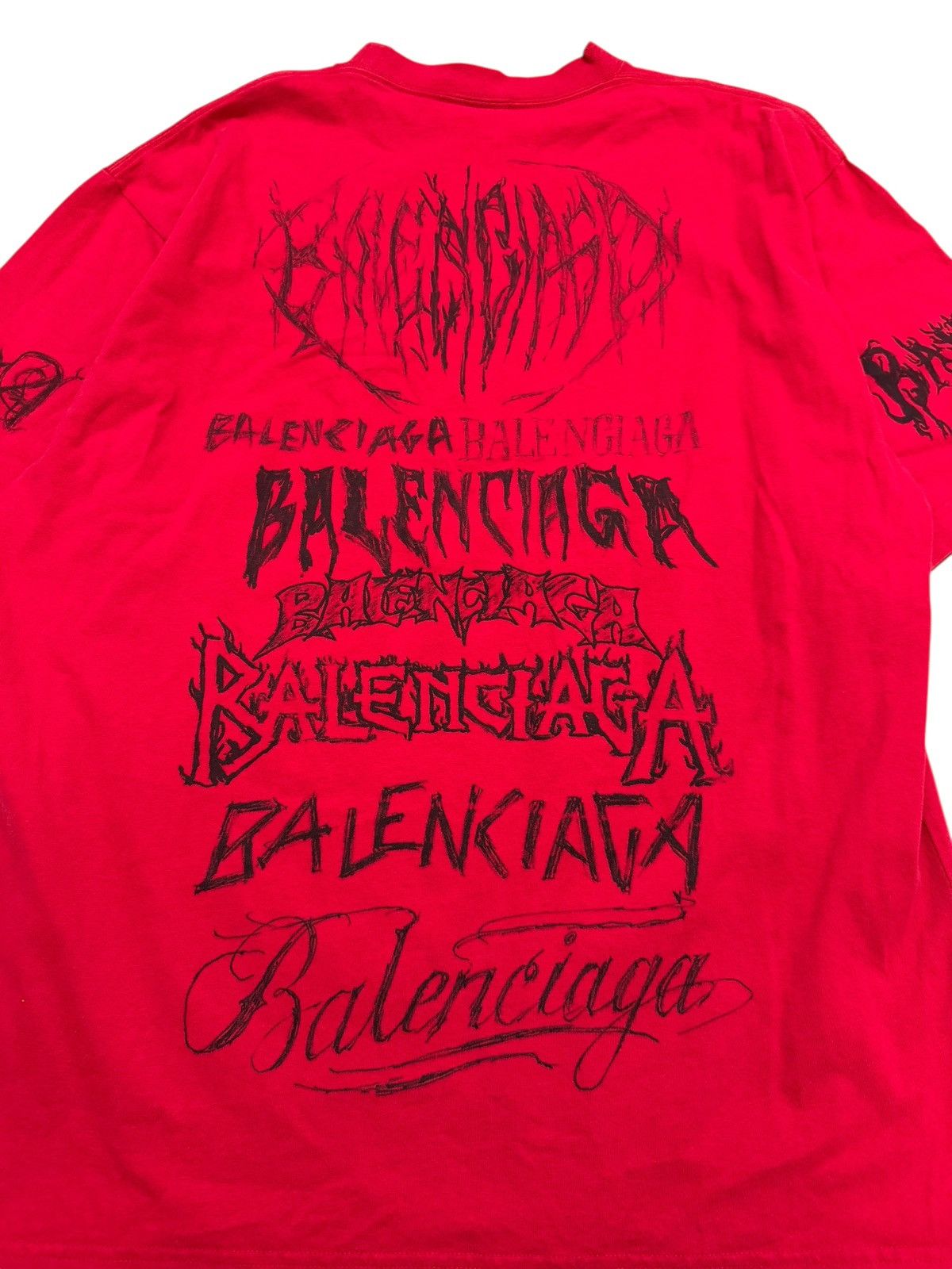 Balenciaga Tattoo DIY Metal Tee Shirt Red Size US S / EU 44-46 / 1 - 8 Thumbnail