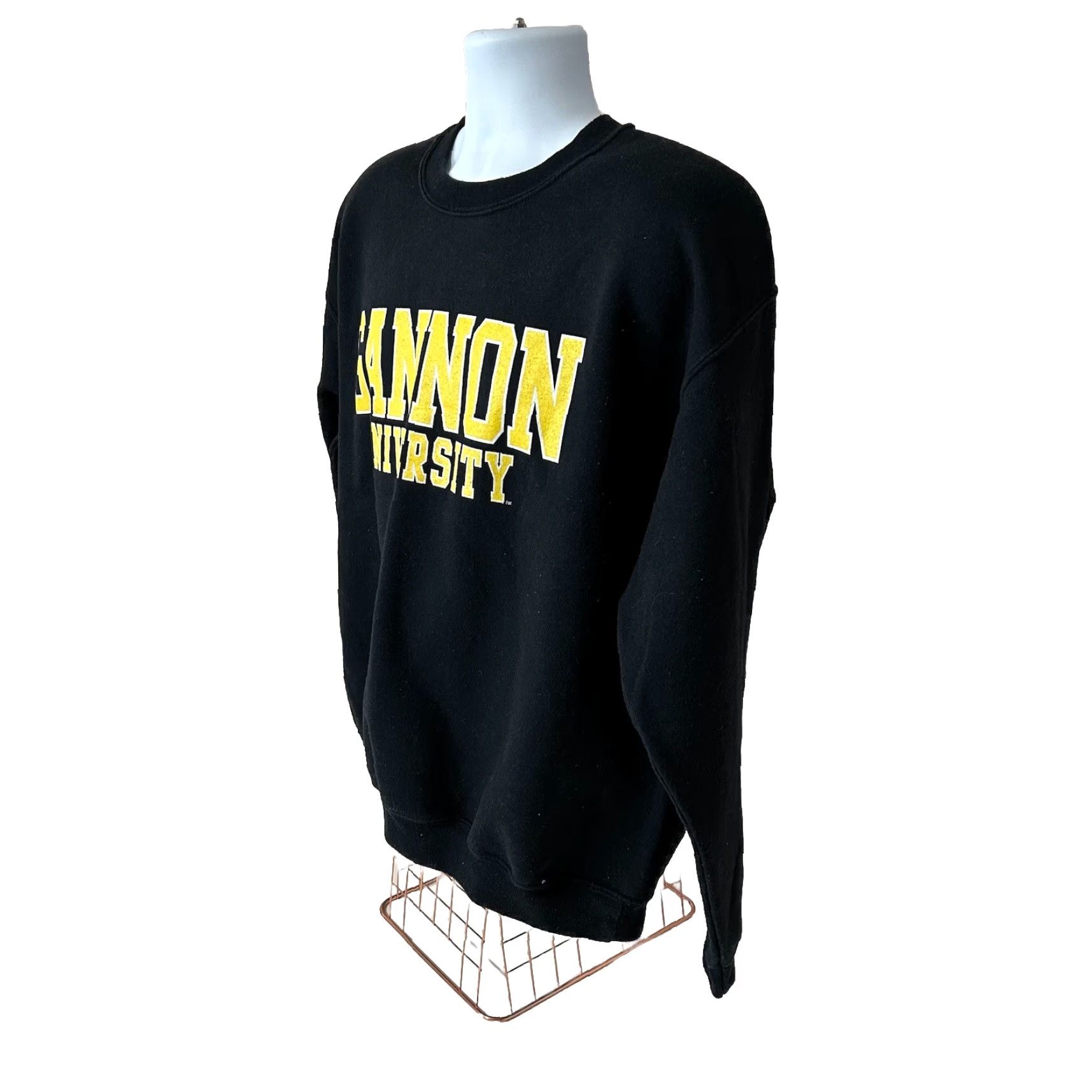 Vintage VINTAGE Gannon University Sweatshirt MV Sport Men Large Black Crew Neck Pullover Logo University Mens Regular Fit Long Sleeve Cotton Polyester Knit Size US L / EU 52-54 / 3 - 3 Thumbnail