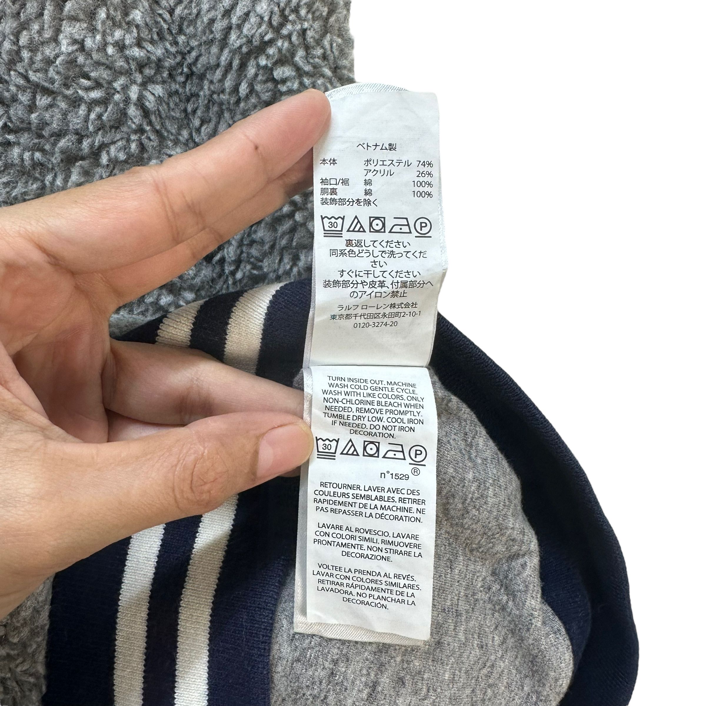 Polo Ralph Lauren POLO RL DEEP PILE FLEECE JACKET TALON ZIP #8373-006 Size US L / EU 52-54 / 3 - 9 Thumbnail