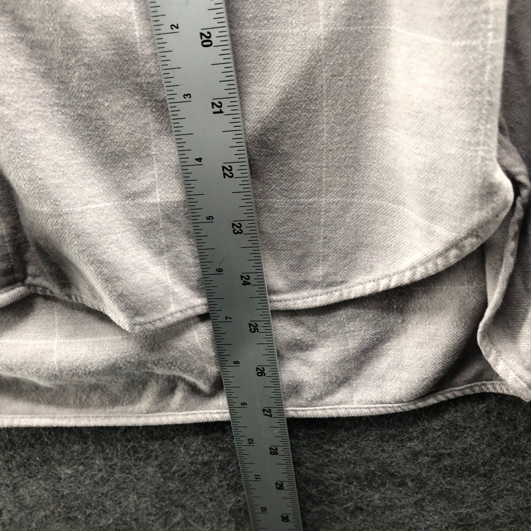 Muji Muji Flannel Shirt Womens L Beige Grid Plaid Cotton Button Down Size L / US 10 / IT 46 - 7 Thumbnail