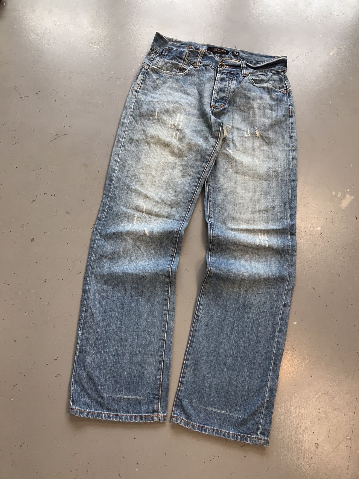 Ed Hardy × Vintage Vintage Edhardy distressed crazy embroidered denim Size US 32 / EU 48 - 2 Thumbnail