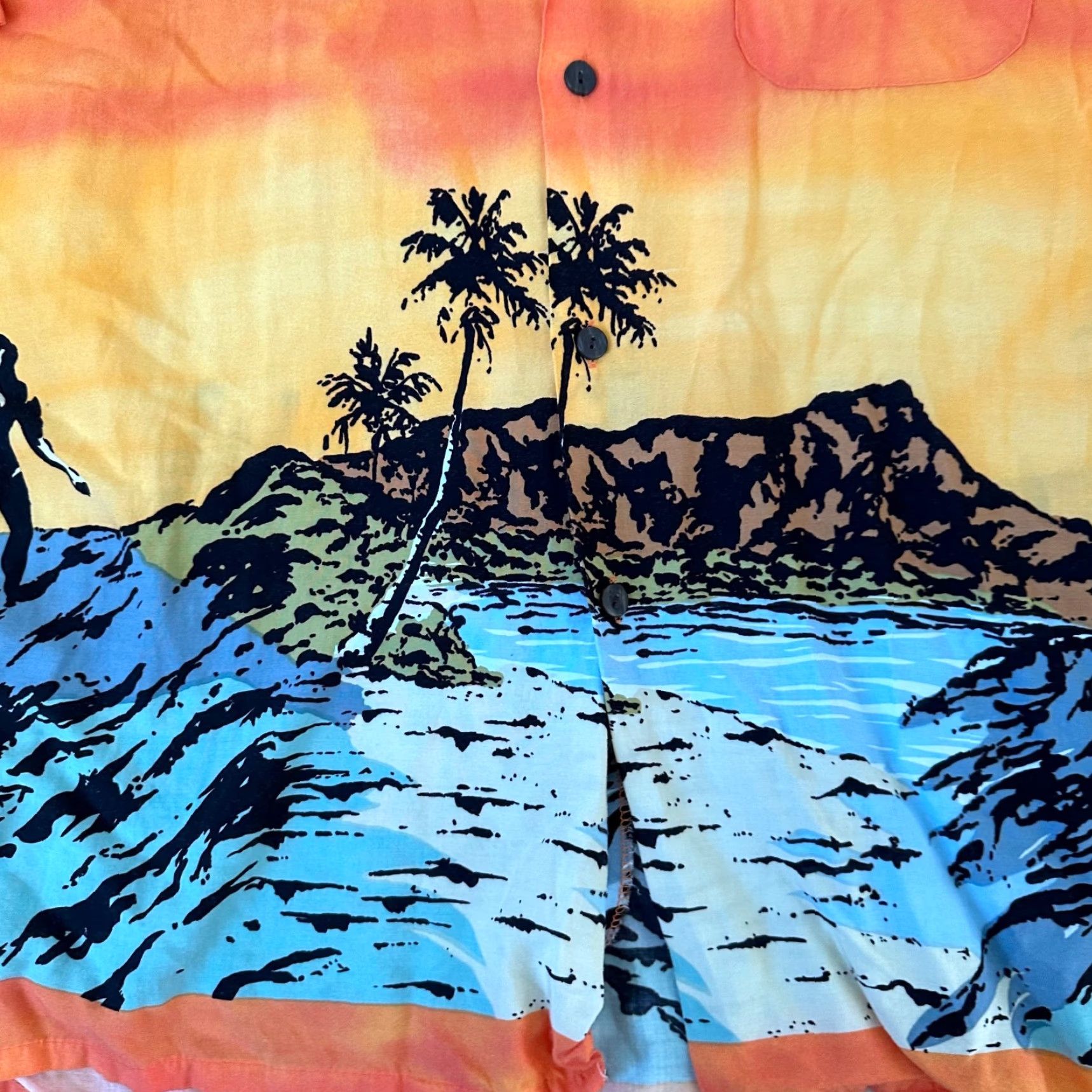 Vintage VINTAGE Pineapple Express Shirt Men XL Blue Orange Sunset Floral Button-Up Short Sleeve Collared Shirt Size US XL / EU 56 / 4 - 5 Thumbnail