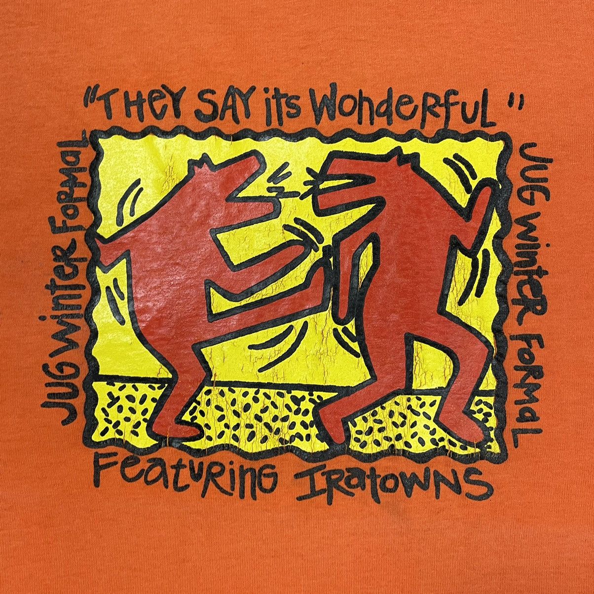 Vintage Vintage Art Keith Haring Parody T-shirt Size US L / EU 52-54 / 3 - 6 Thumbnail