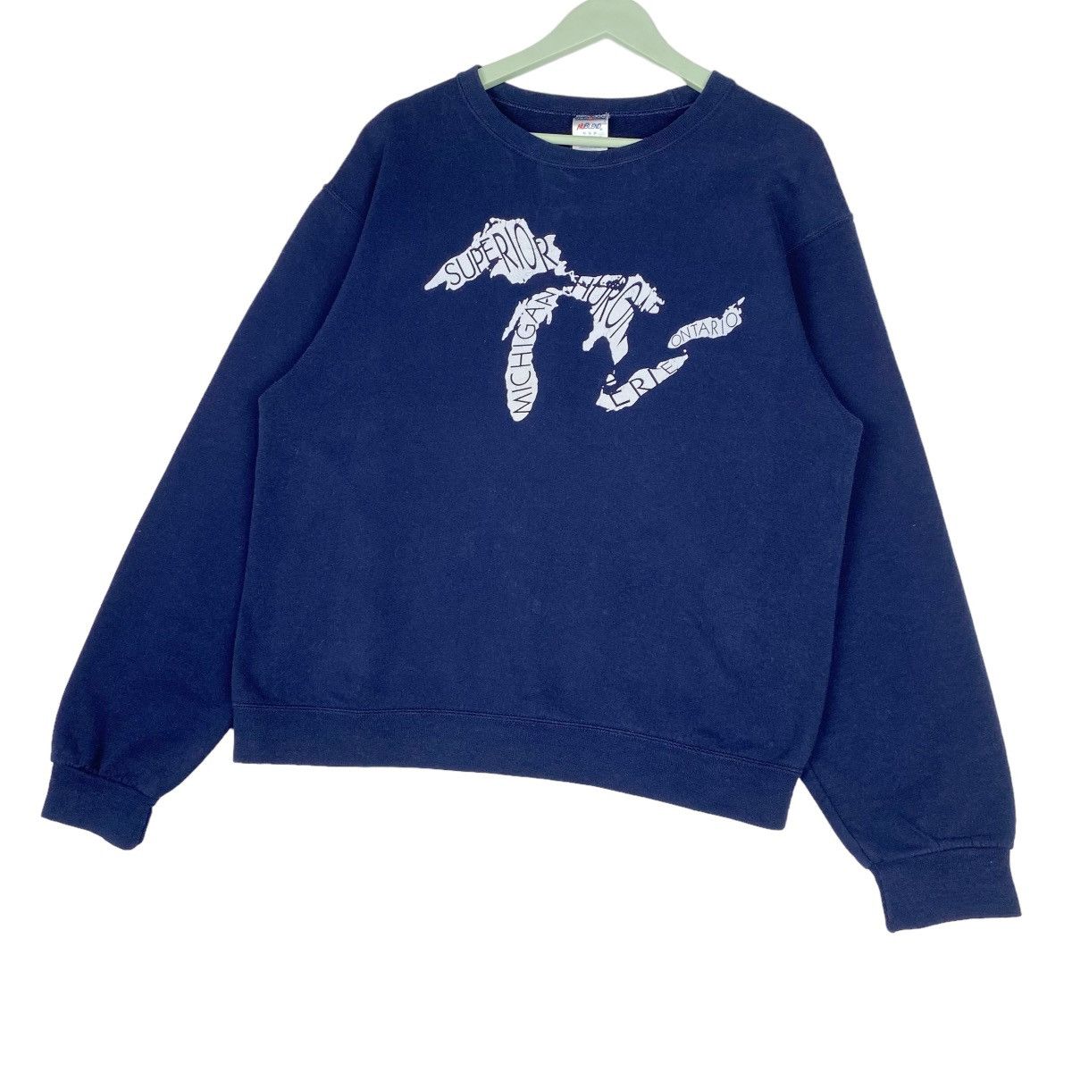 Jerzees Superior Michigan Maps Sweatshirt Crewneck Pullover Jumper Size US M / EU 48-50 / 2 - 3 Thumbnail