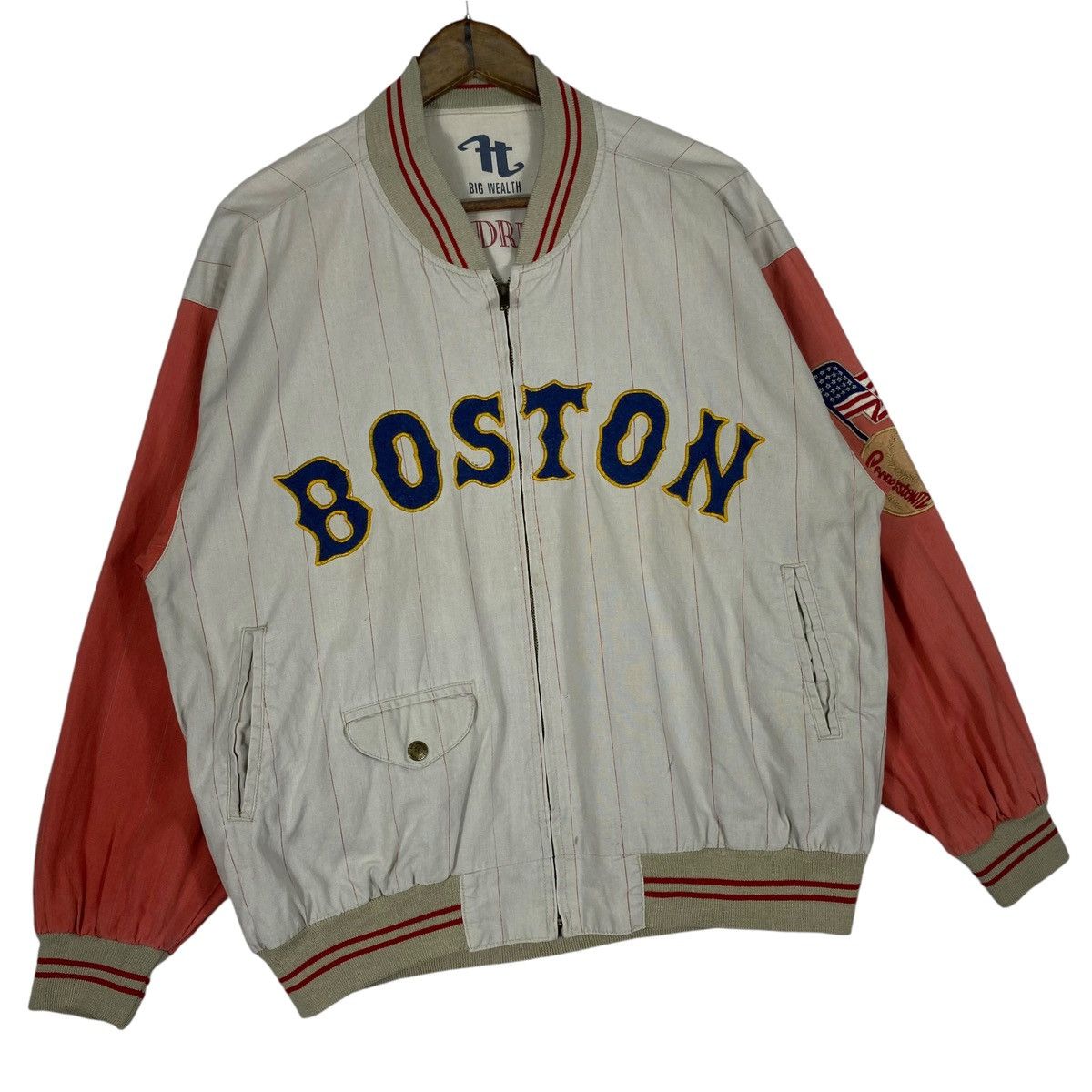 MLB Vintage 90s Boston Red Sox Reversible Bomber Jacket Size US S / EU 44-46 / 1 - 3 Thumbnail