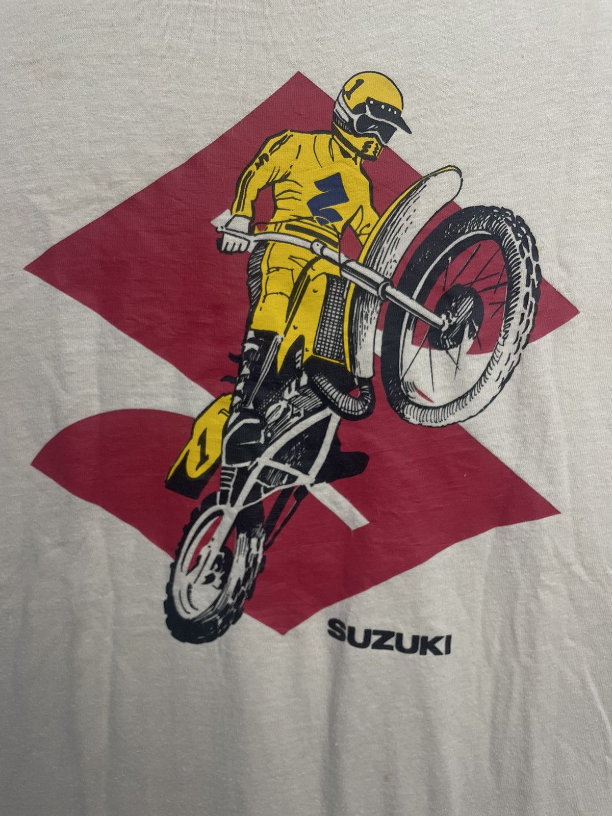 Vintage Vintage 80s Suzuki Promo T-Shirt Size US M / EU 48-50 / 2 - 2 Thumbnail