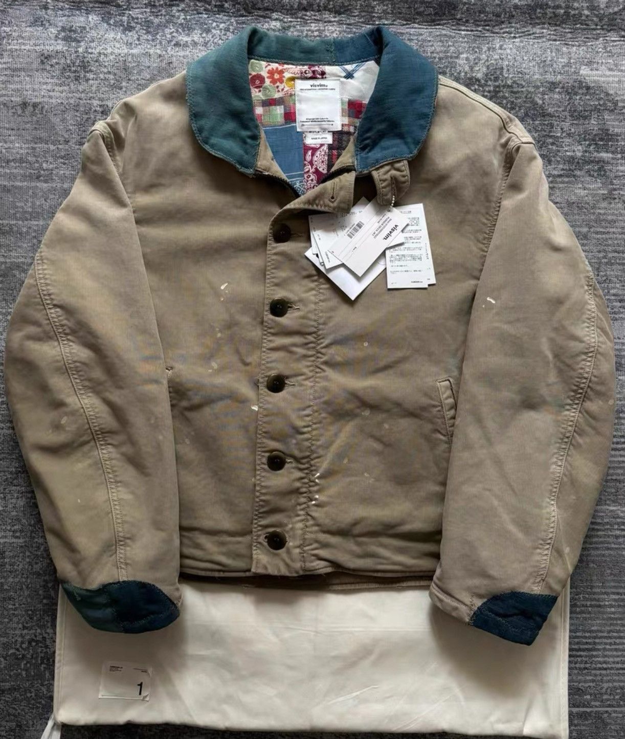image of Visvim 23Ss Purser Deck Jkt Will Be Restricted To Deck Cloth in Brown, Men's (Size Small)