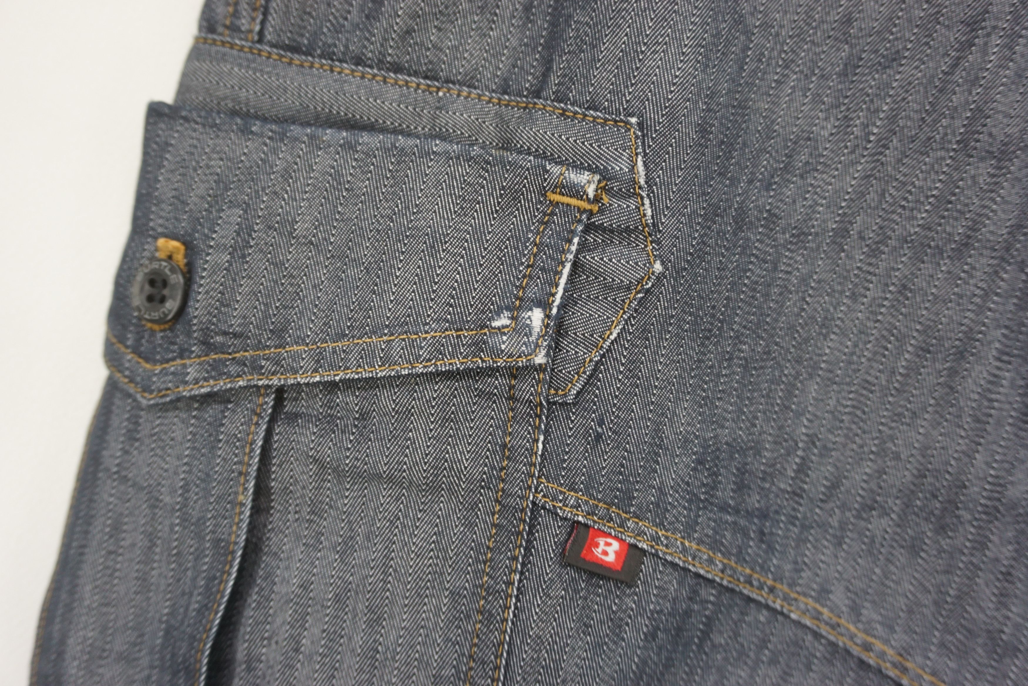Japanese Brand Burtle Pants Size W29xL30.5 Distressed Fatigue Hickory Cargo Size US 29 - 5 Thumbnail