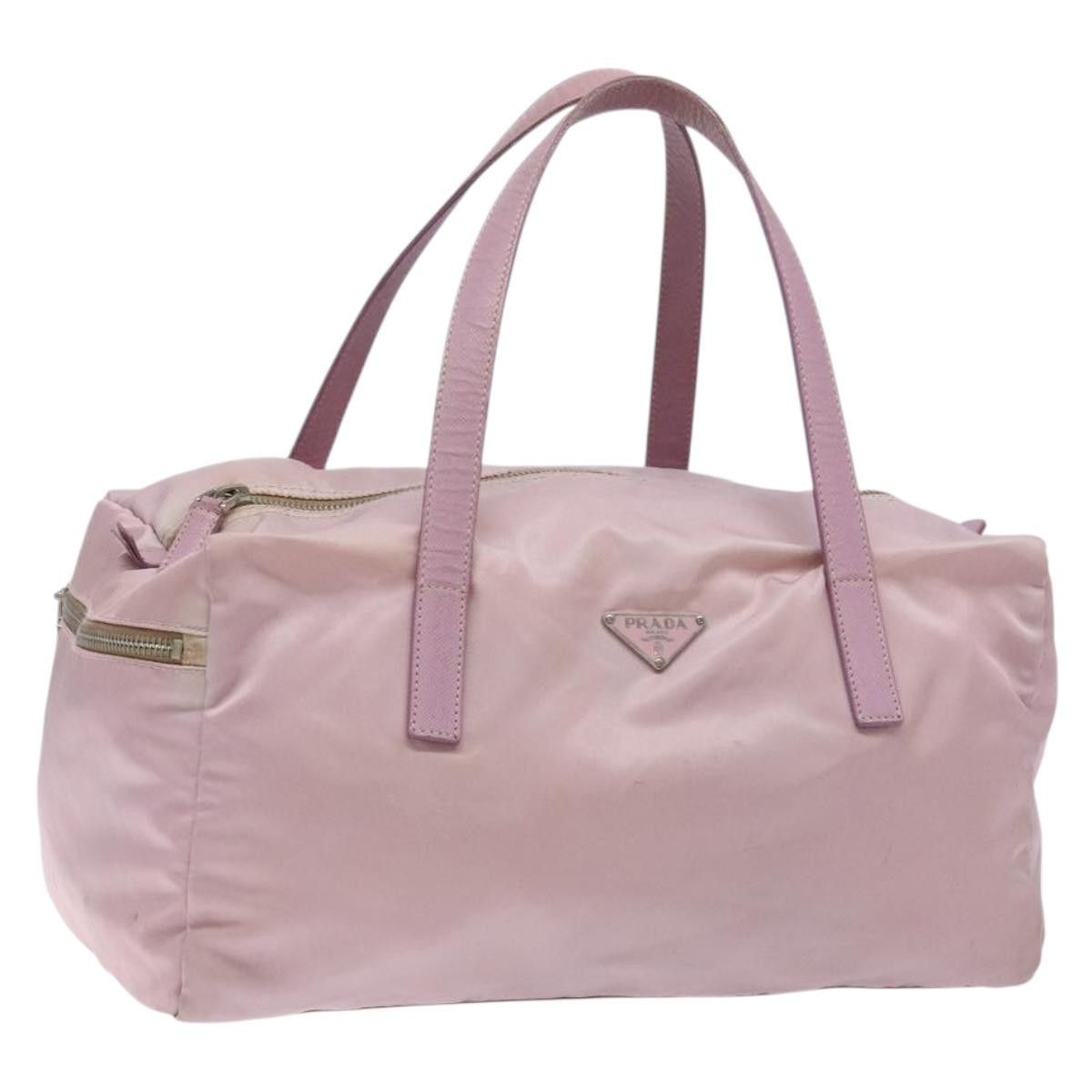 Prada PRADA Boston Bag Nylon Pink Silver Size ONE SIZE - 1 Thumbnail