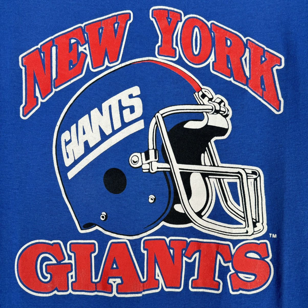 American Trench Vintage 80s New York Giants NFL Team Trench Rare T Shirt Size US L / EU 52-54 / 3 - 4 Thumbnail