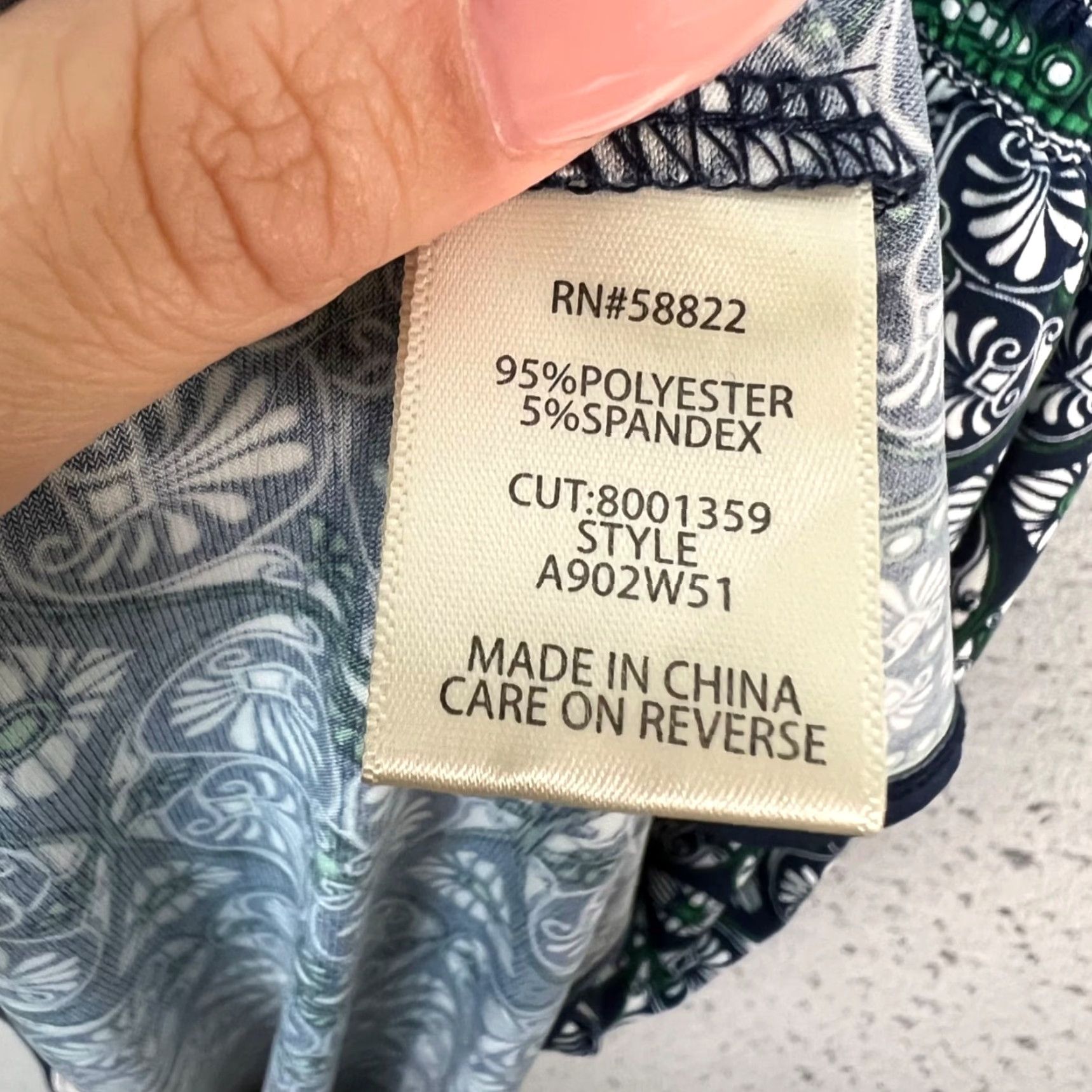 Vintage Max Studio Womens Small Green & White Printed Empire Waist Midi Dress - Sleeveless, V-Neck, A-Line, Polyester, Green, Gap? Size S / US 4 / IT 40 - 4 Thumbnail