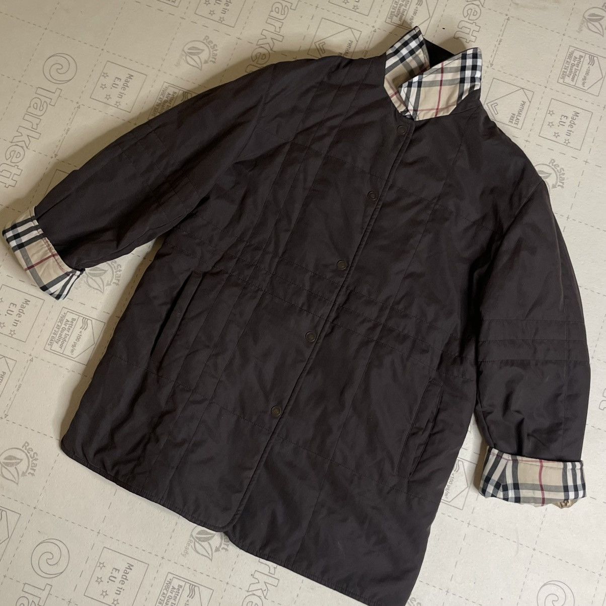 Burberry Burberry Quilted VINTAGE Jacket Nova check Diamond women's Size L / US 10 / IT 46 - 2 Thumbnail