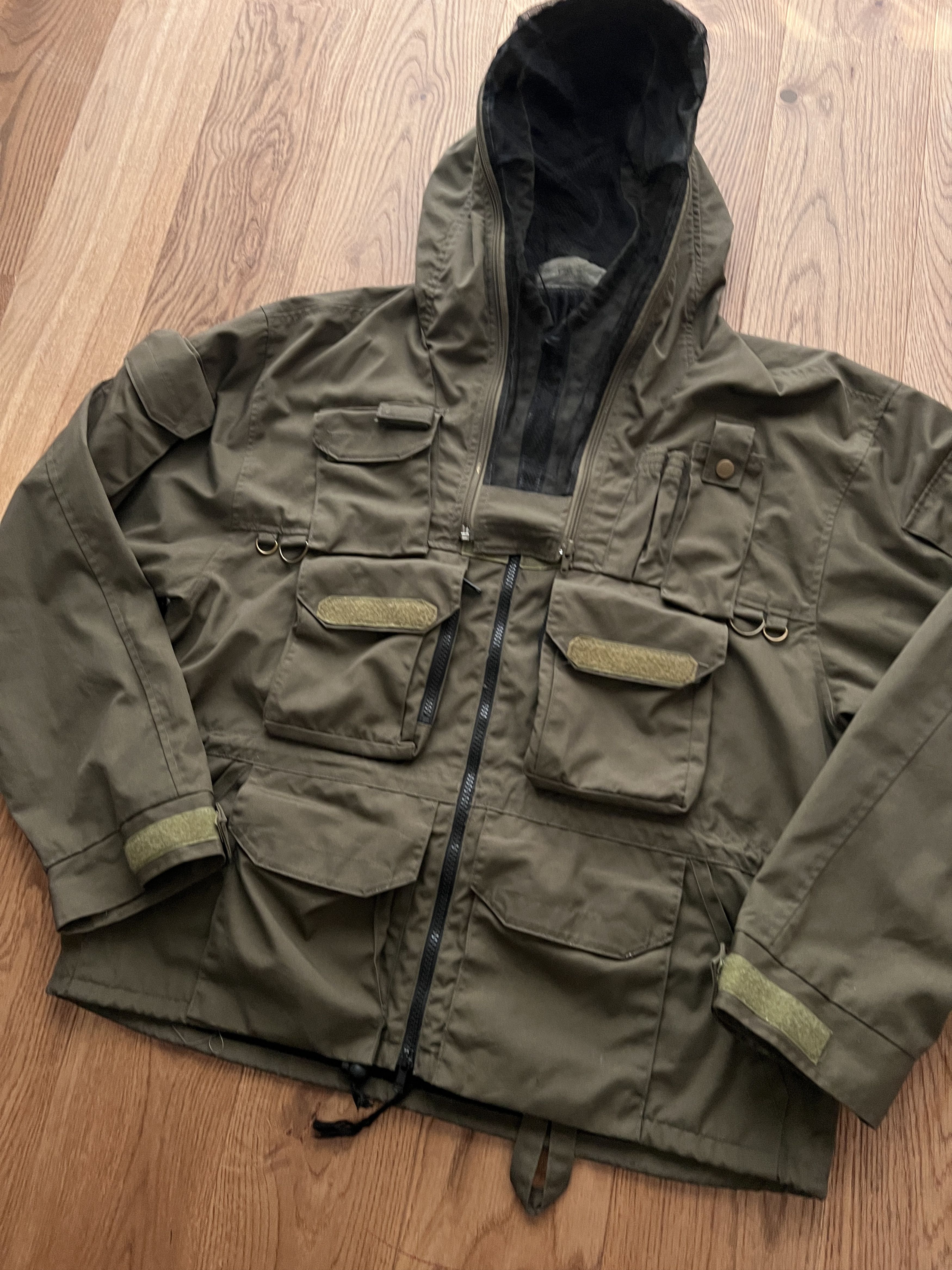 Schott Crazy VTG 90s multipocket army fishing mesh mask crop jacket Size US L / EU 52-54 / 3 - 20 Thumbnail