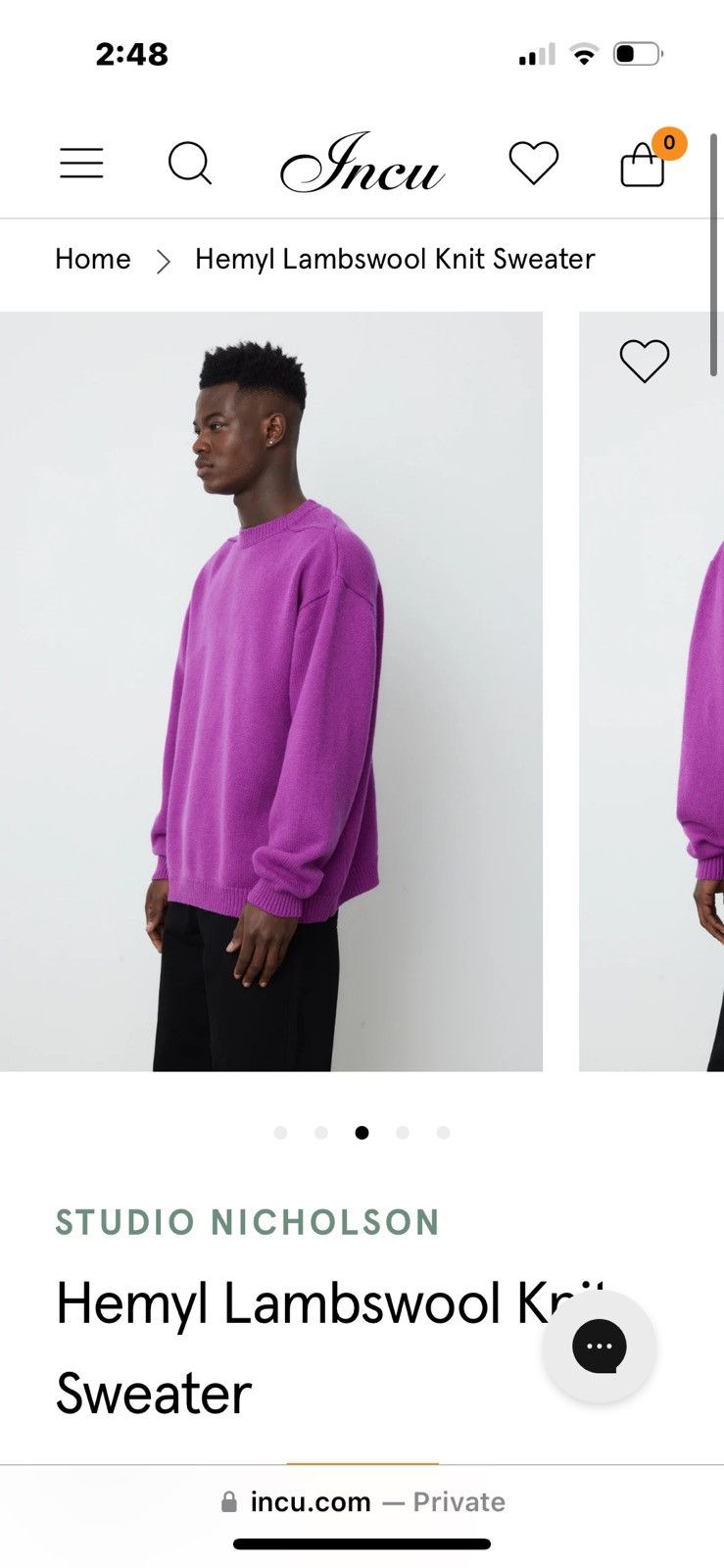 Studio Nicholson Studio Nicholson Hemyl Lambswool Crew Knit Size US S / EU 44-46 / 1 - 8 Thumbnail