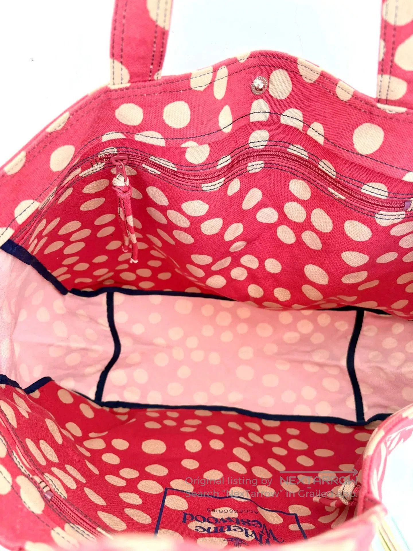 Vivienne Westwood Vivienne Westwood Pink Polka Dot Canvas Bag. Size ONE SIZE - 7 Thumbnail