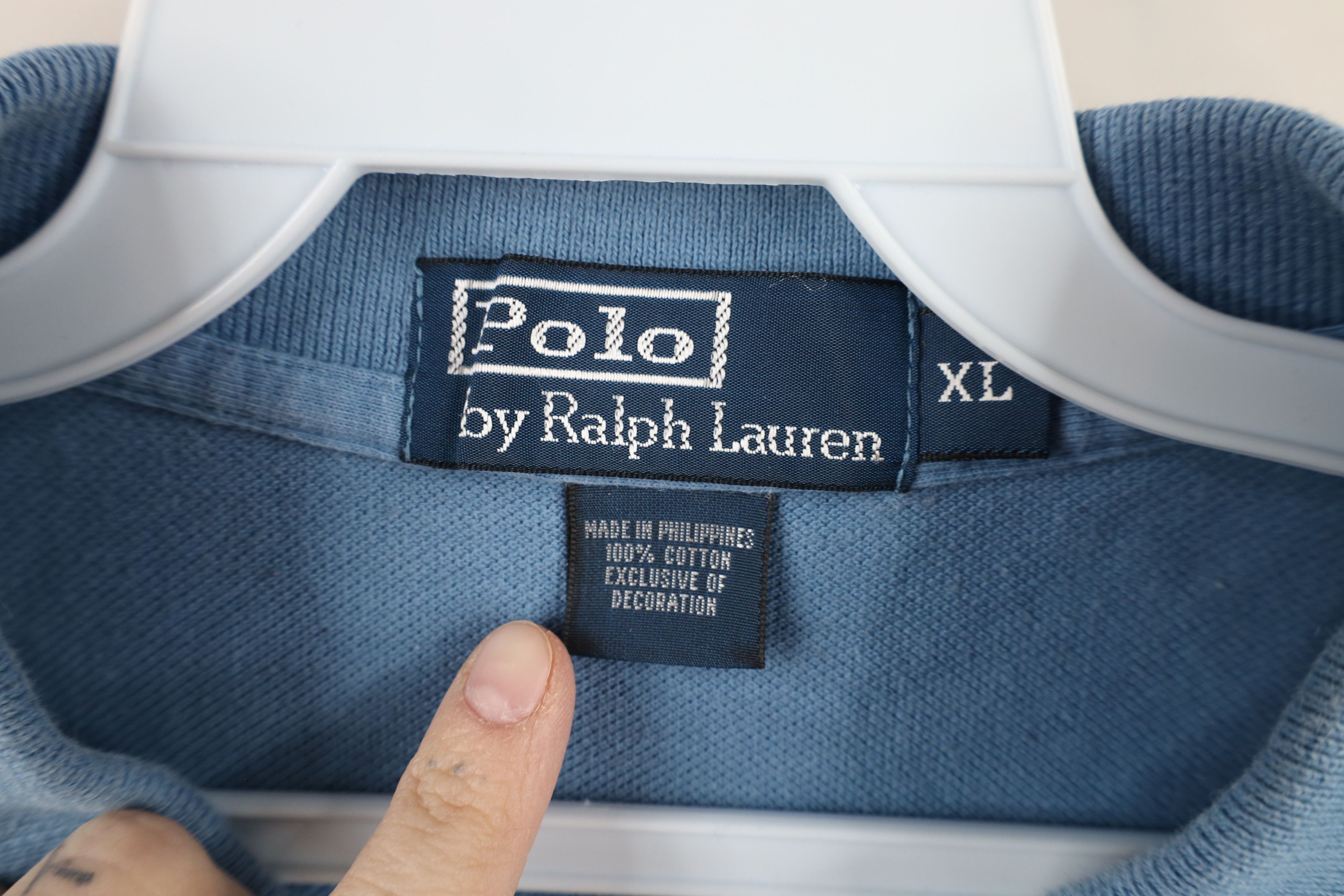 Ralph Lauren × Vintage Vintage 90s Ralph Lauren Short Sleeve Collared Polo Shirt Size US XL / EU 56 / 4 - 10 Thumbnail