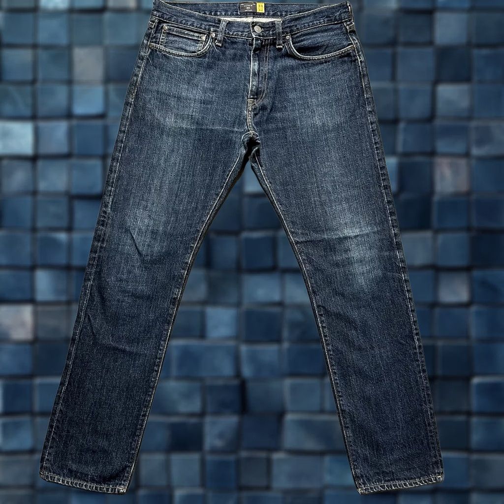 J.Crew J Crew 484 Jeans Mens 33x32 Blue Slim Fit Straight Leg Dark Wash GUC Size US 33 - 1 Thumbnail
