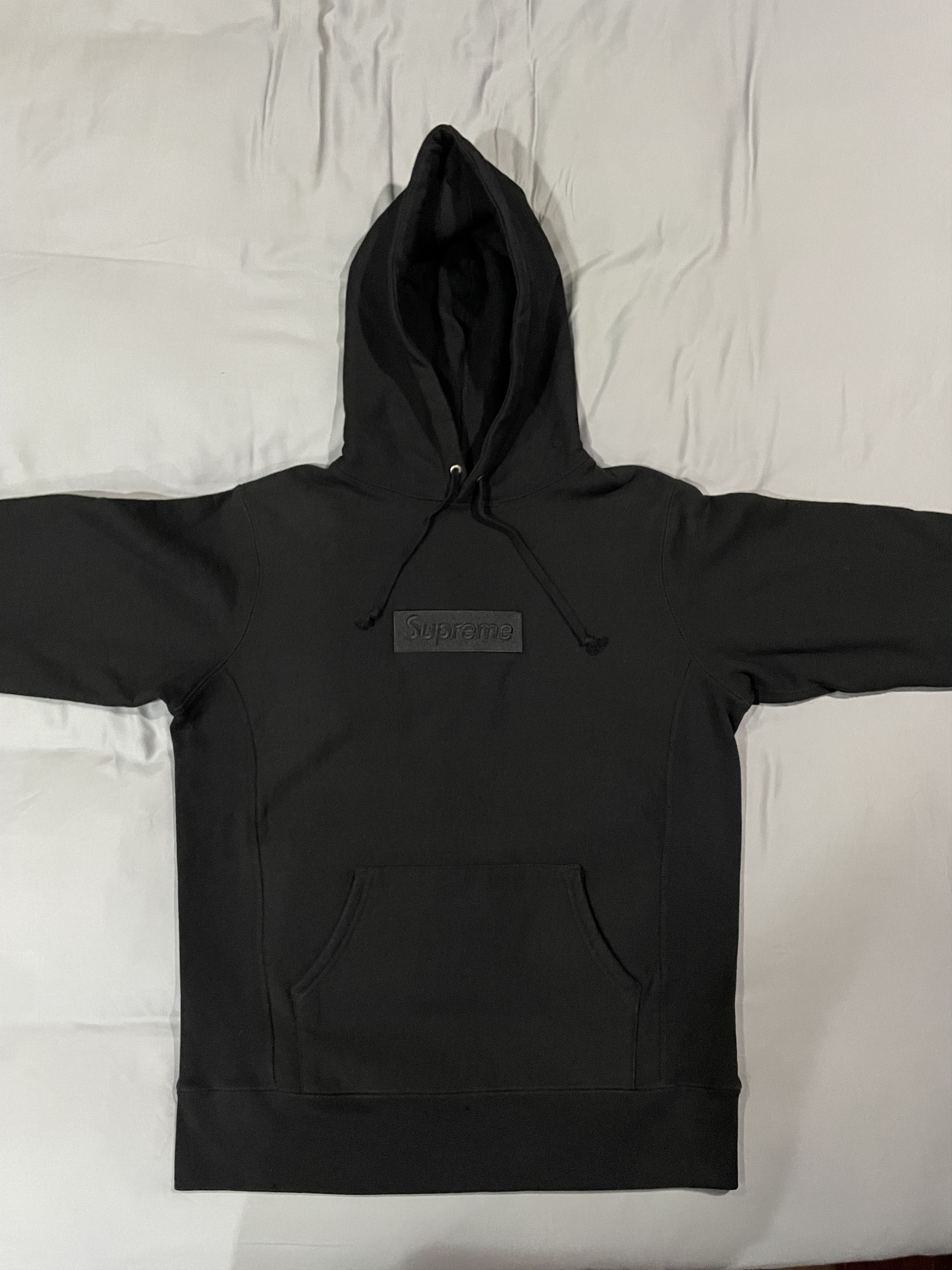 トップス supreme tonal box logo hooded 14aw Supreme Tonal Box Logo Hoodie Black FW14 Pullover Medium | eBay