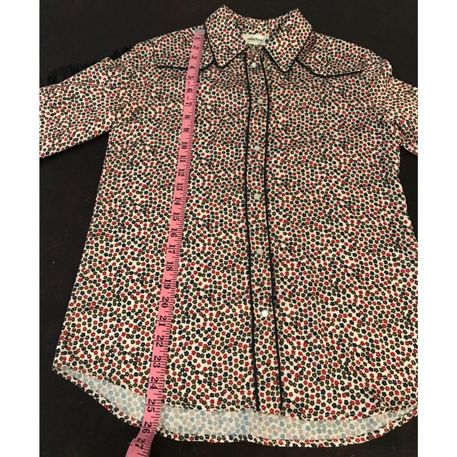 Anthropologie Anthropologie ottod'Ame Floral Western Buttondown Blouse Size S / US 4 / IT 40 - 6 Thumbnail