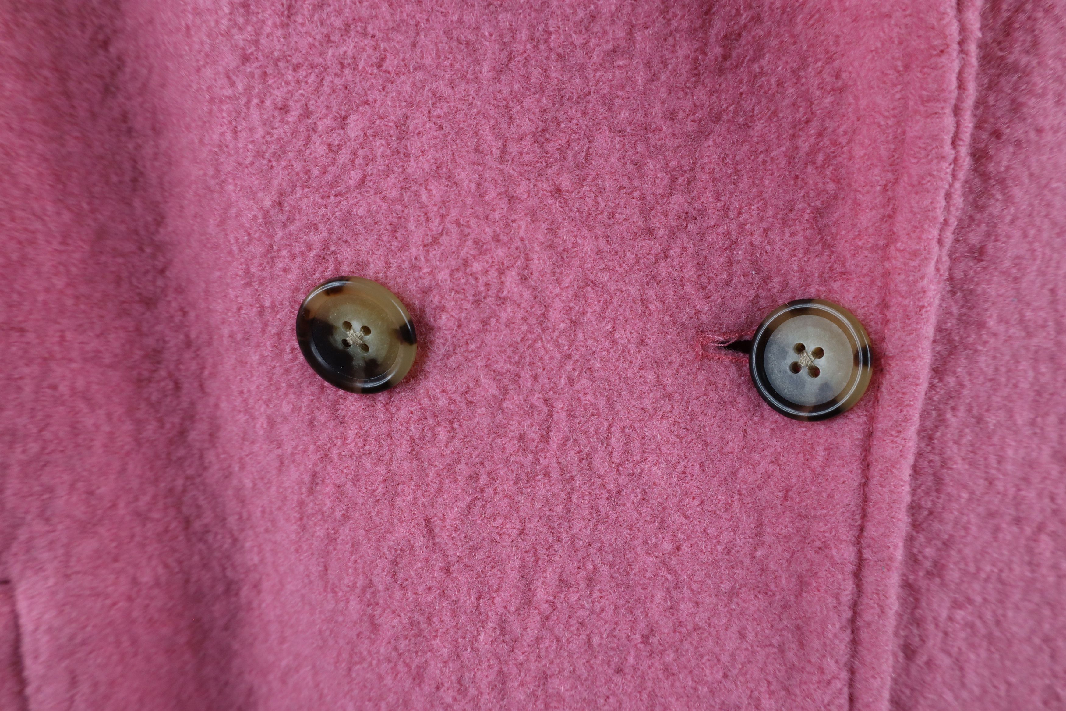 J.Crew × Vintage J Crew Italian Boiled Wool Daphne Topcoat Jacket Pink Size XS / US 0-2 / IT 36-38 - 7 Thumbnail