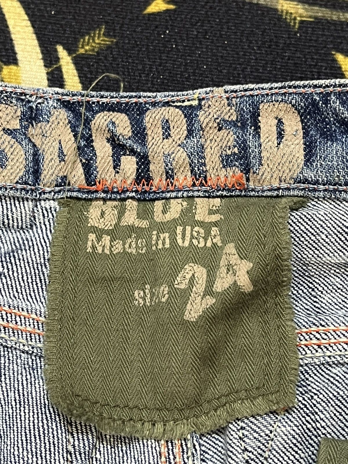 American Apparel × Who Decides War Vintage Sacred Blue Flare Bootcut Denim Size US 28 / EU 44 - 8 Thumbnail