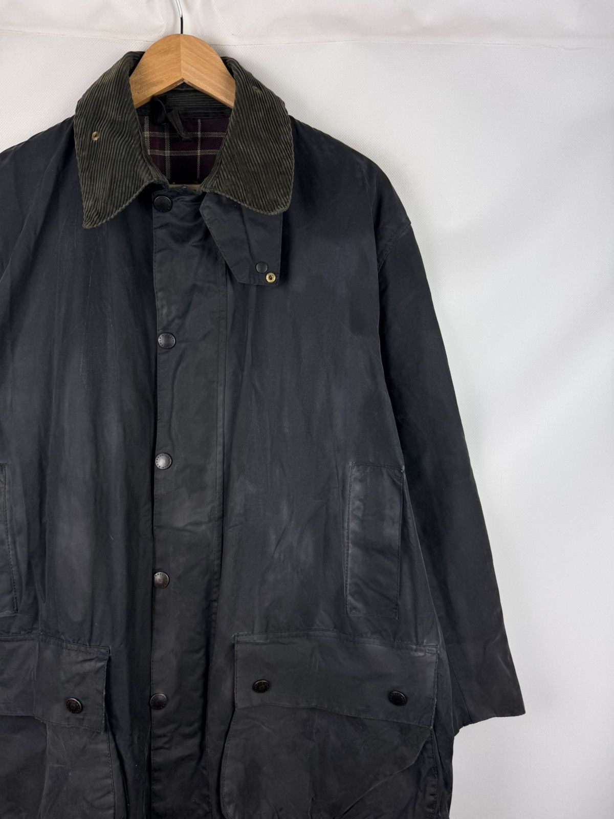 Barbour Barbour A205 Border Vintage Wax Waxed Cotton Hunting Jacket Size US XL / EU 56 / 4 - 3 Thumbnail