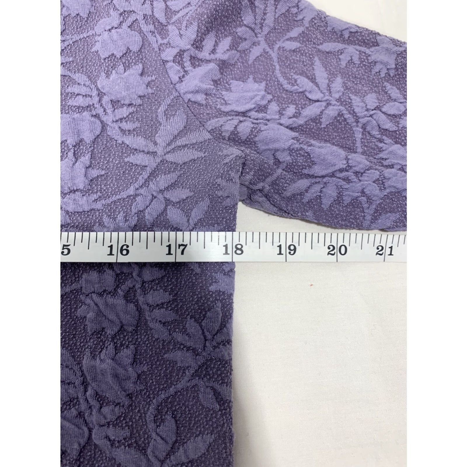 J. Jill VINTAGE J. Jill Purple Floral Long Sleeve Shirt Blouse PXS Petite Womens Embroidered Round Neck Floral 510 Size XS / US 0-2 / IT 36-38 - 3 Thumbnail