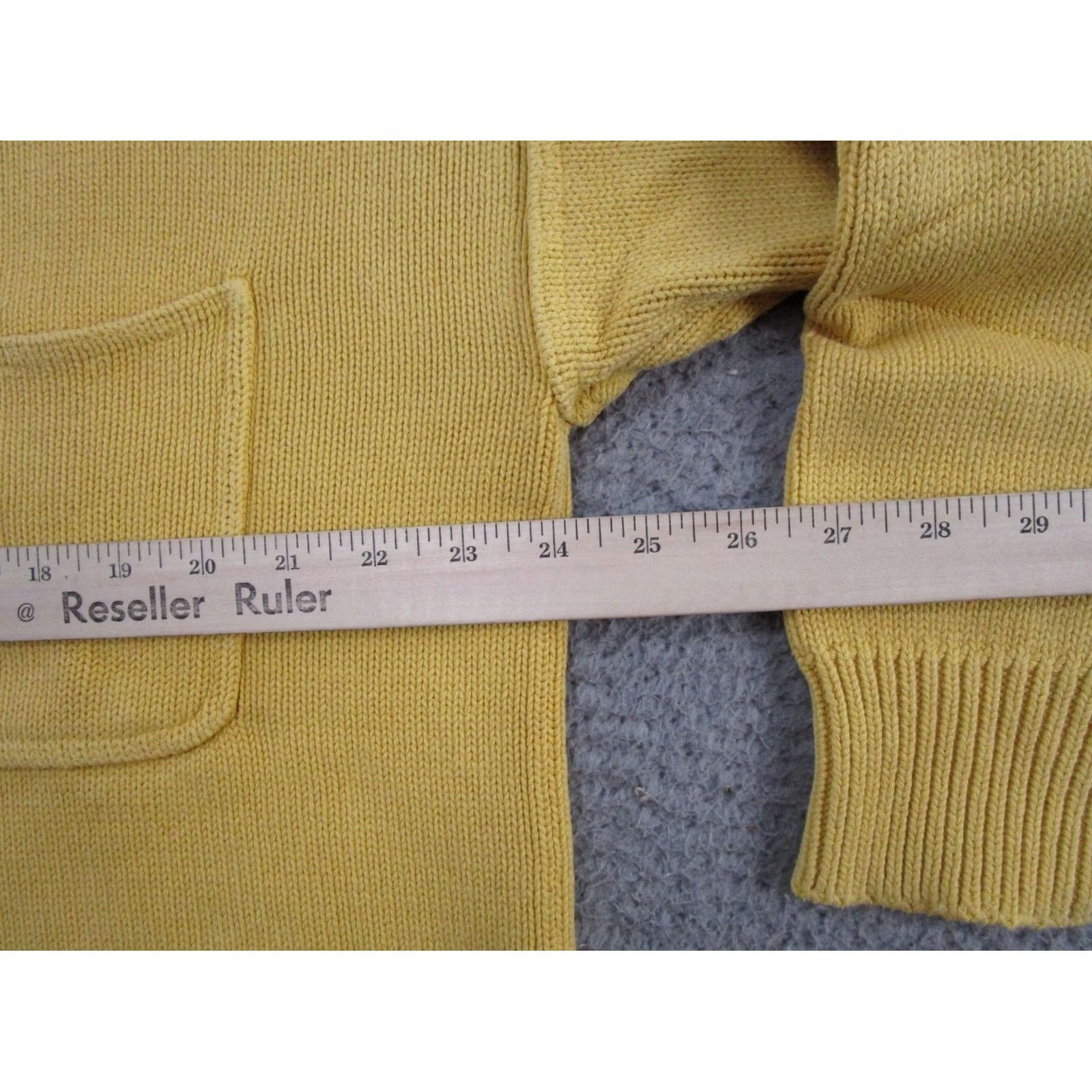 Gap VINTAGE Gap Yellow Heavy Knit Front Pocket Sweater Pullover Size L Womens Pullover Winter Fall Spring Knit Pocket Front Yellow Gap Size L Size L / US 10 / IT 46 - 5 Thumbnail