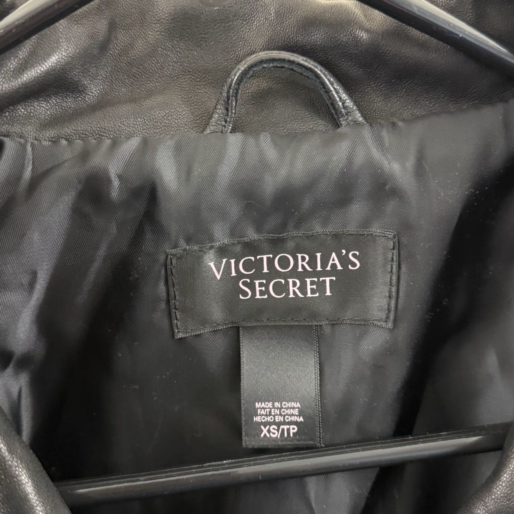 Victoria's Secret Victoria's Secret Jacket Womens XS Black Leather Moto Biker Grunge Punk Leather Jacket XS Black Victoria's Secret Womens Jacket Size XS / US 0-2 / IT 36-38 - 6 Thumbnail