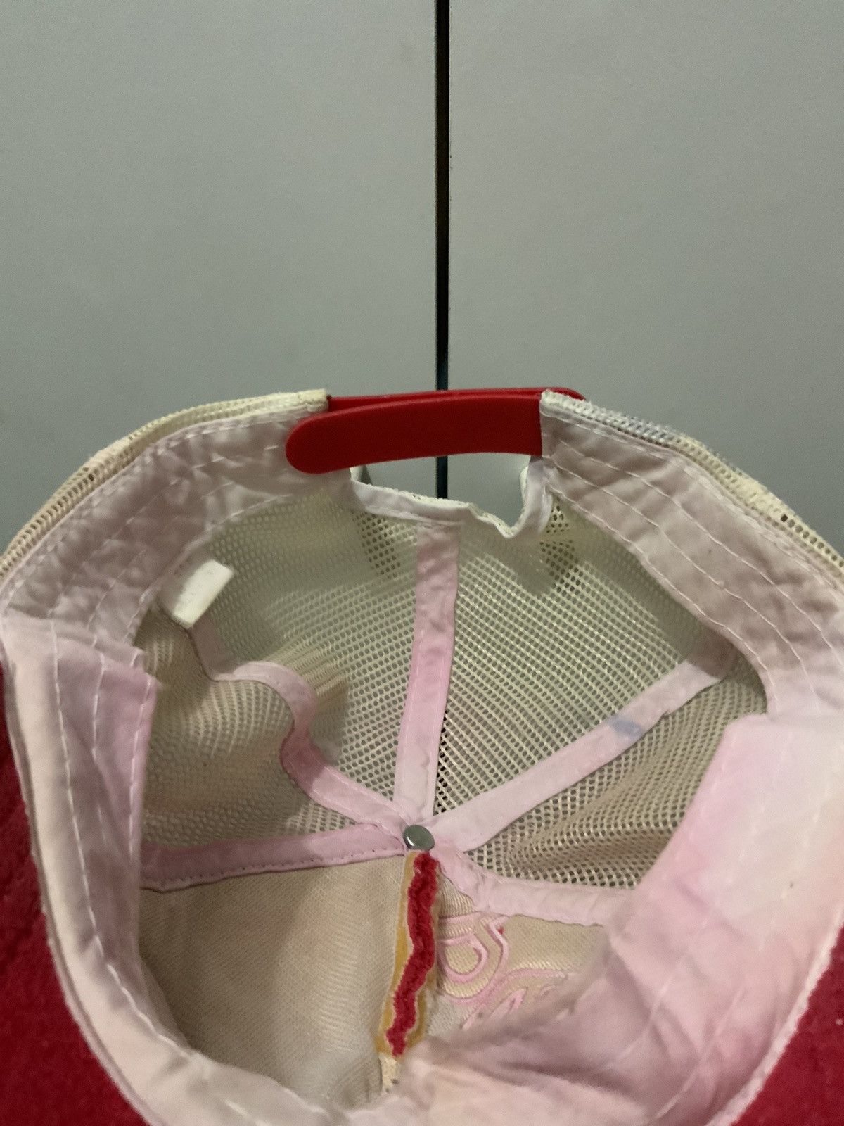 Japanese Brand Peace Mohair Fur Fade Red Trucker Hat Size ONE SIZE - 9 Thumbnail