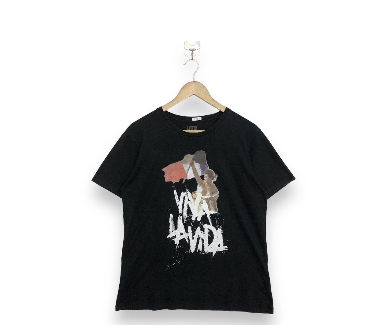 image of Band Tees x Uniqlo Coldplay Viva La Vida X Uniqlo Band Tshirt in Black, Men's (Size Medium)