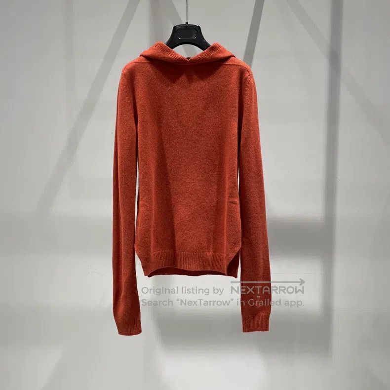Rick Owens Rick Owens Red Cashmere Hoodie Size XS / US 0-2 / IT 36-38 - 1 Thumbnail