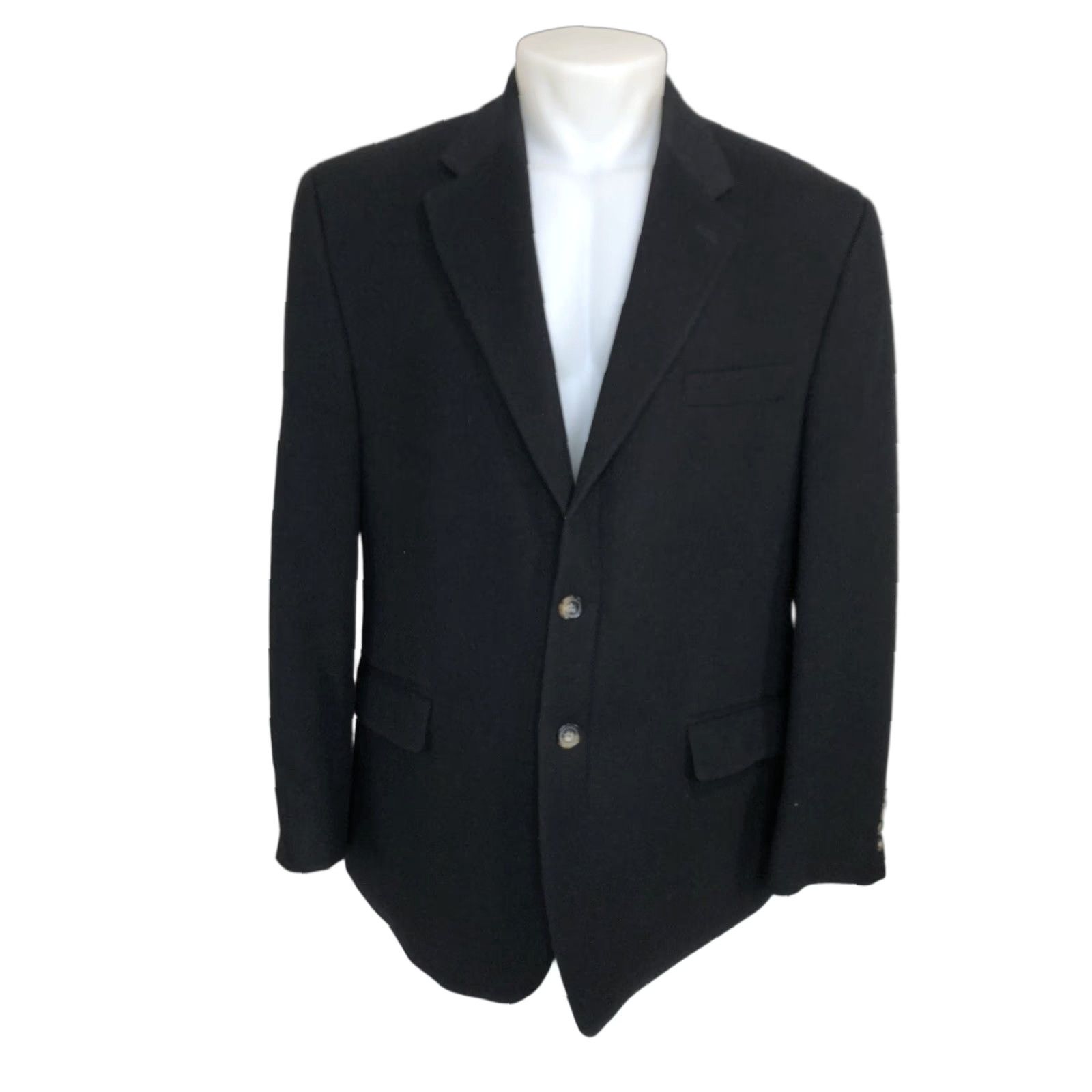Ralph Lauren RALPH LAUREN Blazer Shirt Men 44R Camel Hair Black 100% LORO PIANA ITALY Vintage 90s Mens Blazer Size 44R - 1 Thumbnail